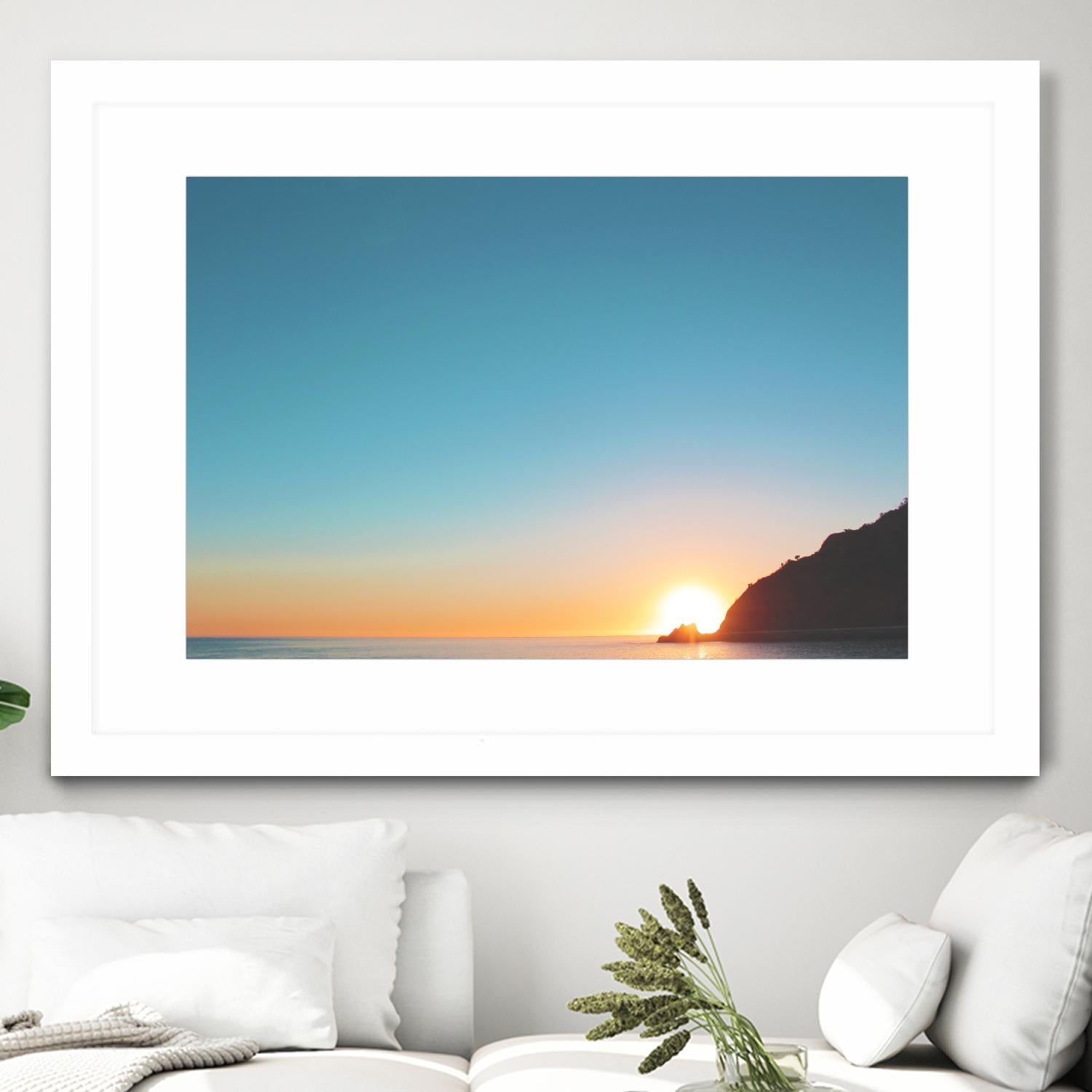 Sunset by Pexels on GIANT ART - blue sea scene