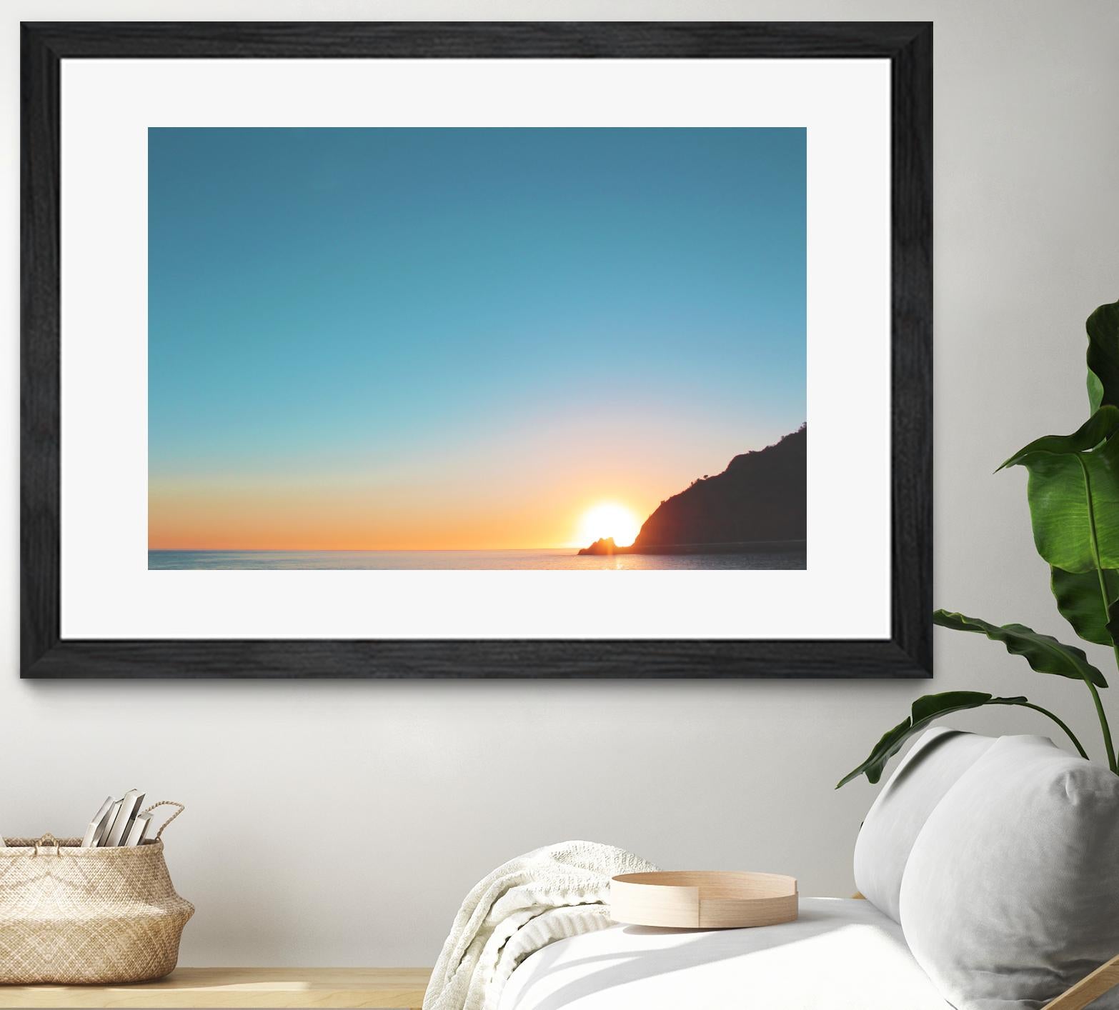 Sunset by Pexels on GIANT ART - blue sea scene