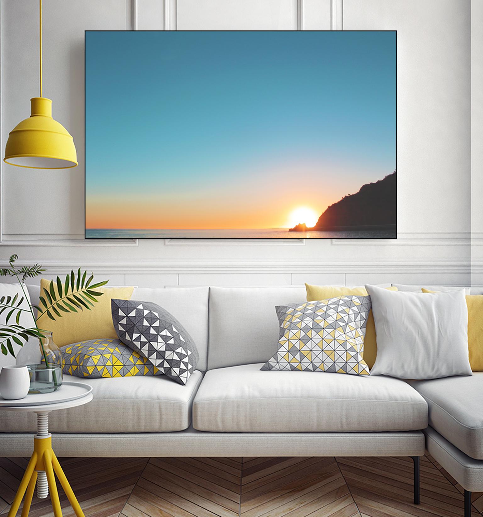 Sunset by Pexels on GIANT ART - blue sea scene