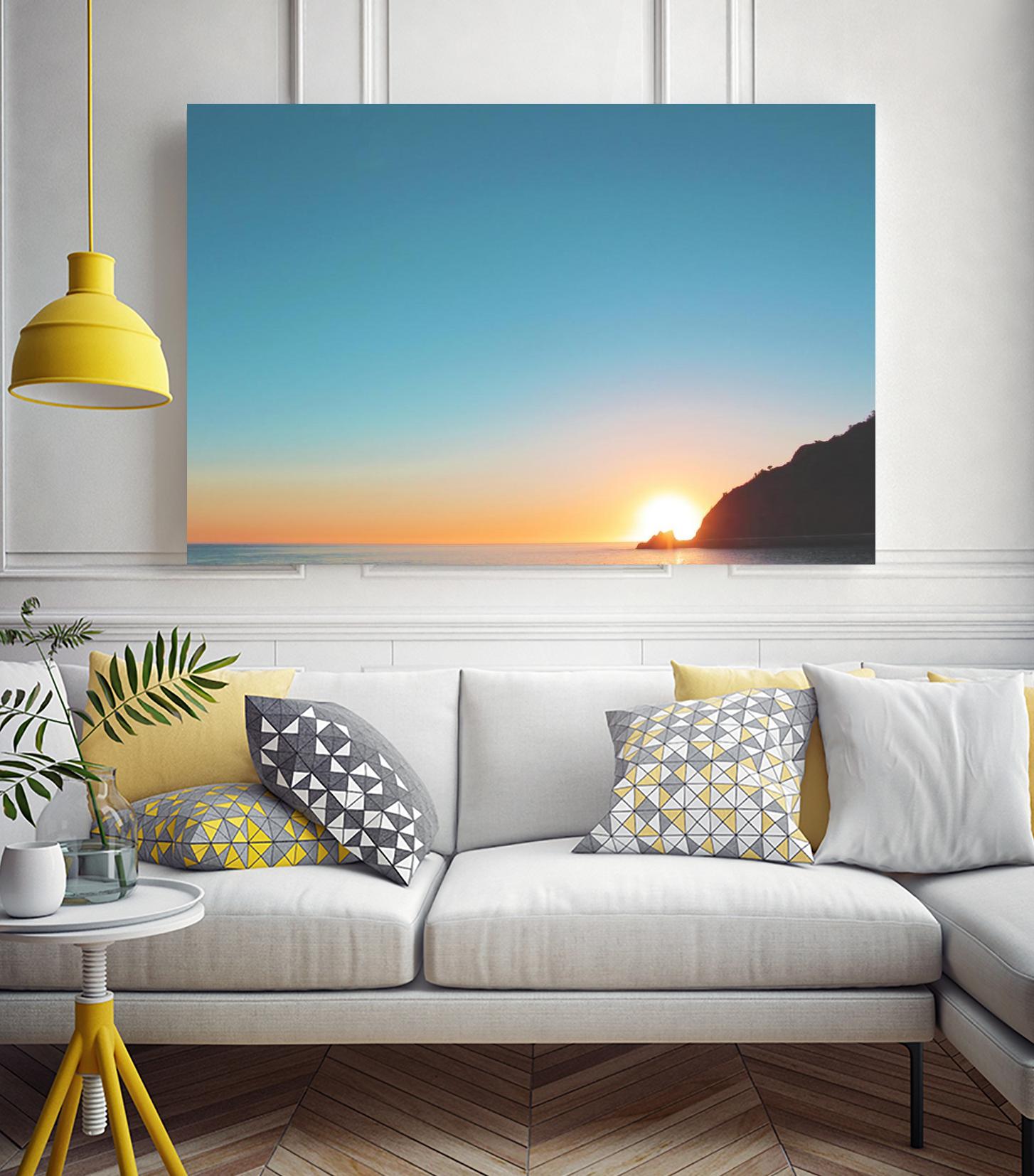 Sunset by Pexels on GIANT ART - blue sea scene