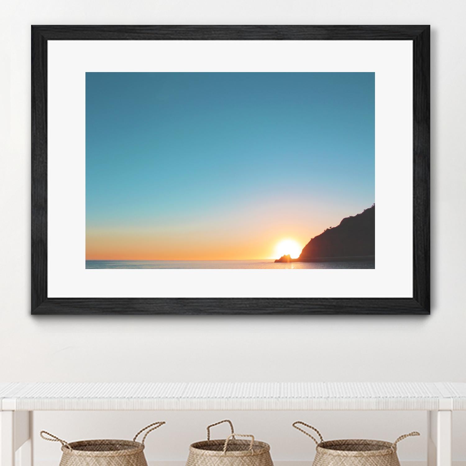 Sunset by Pexels on GIANT ART - blue sea scene