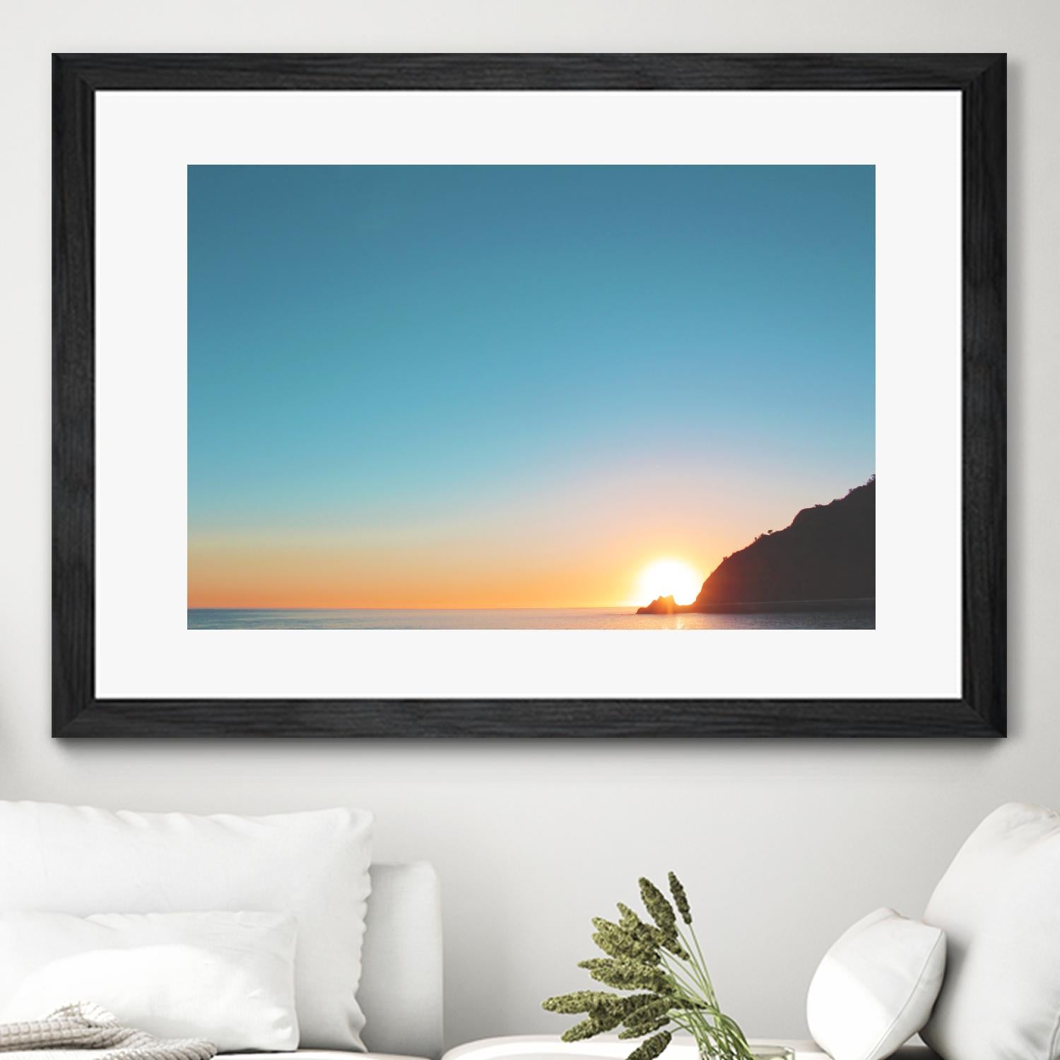 Sunset by Pexels on GIANT ART - blue sea scene