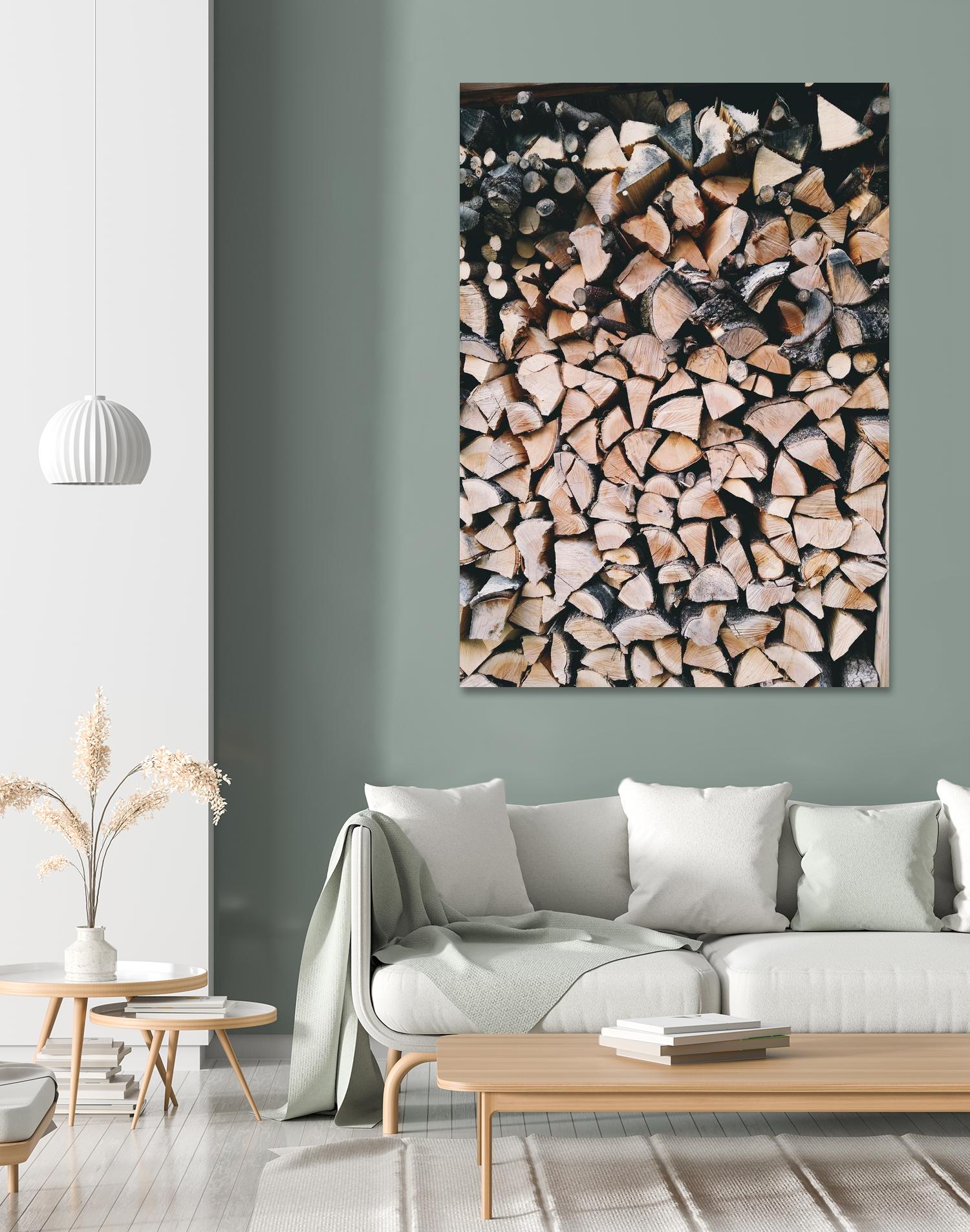 Logs by Pexels on GIANT ART - black trees wood