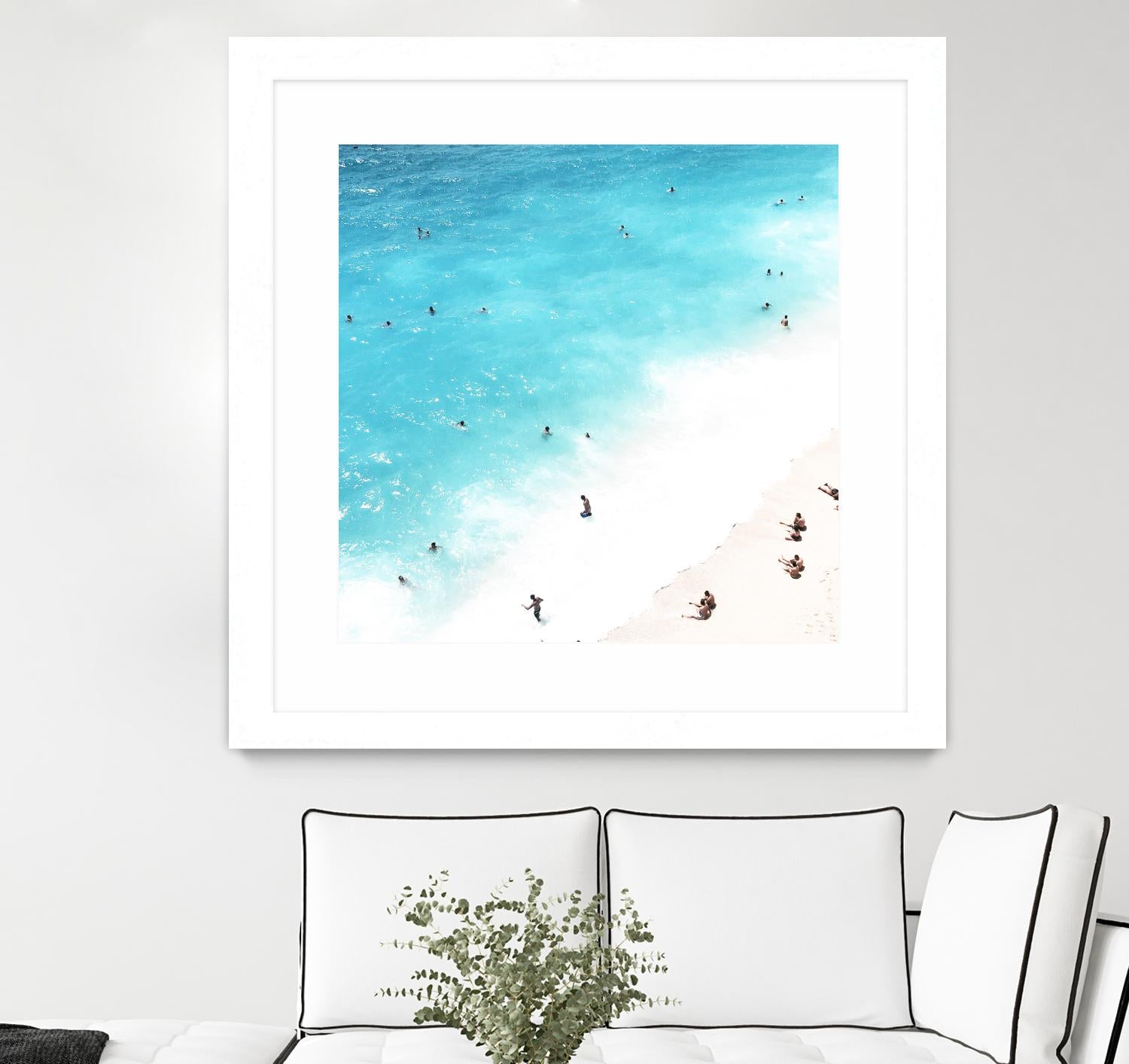 A day at the beach by Pexels on GIANT ART - blue sea scene