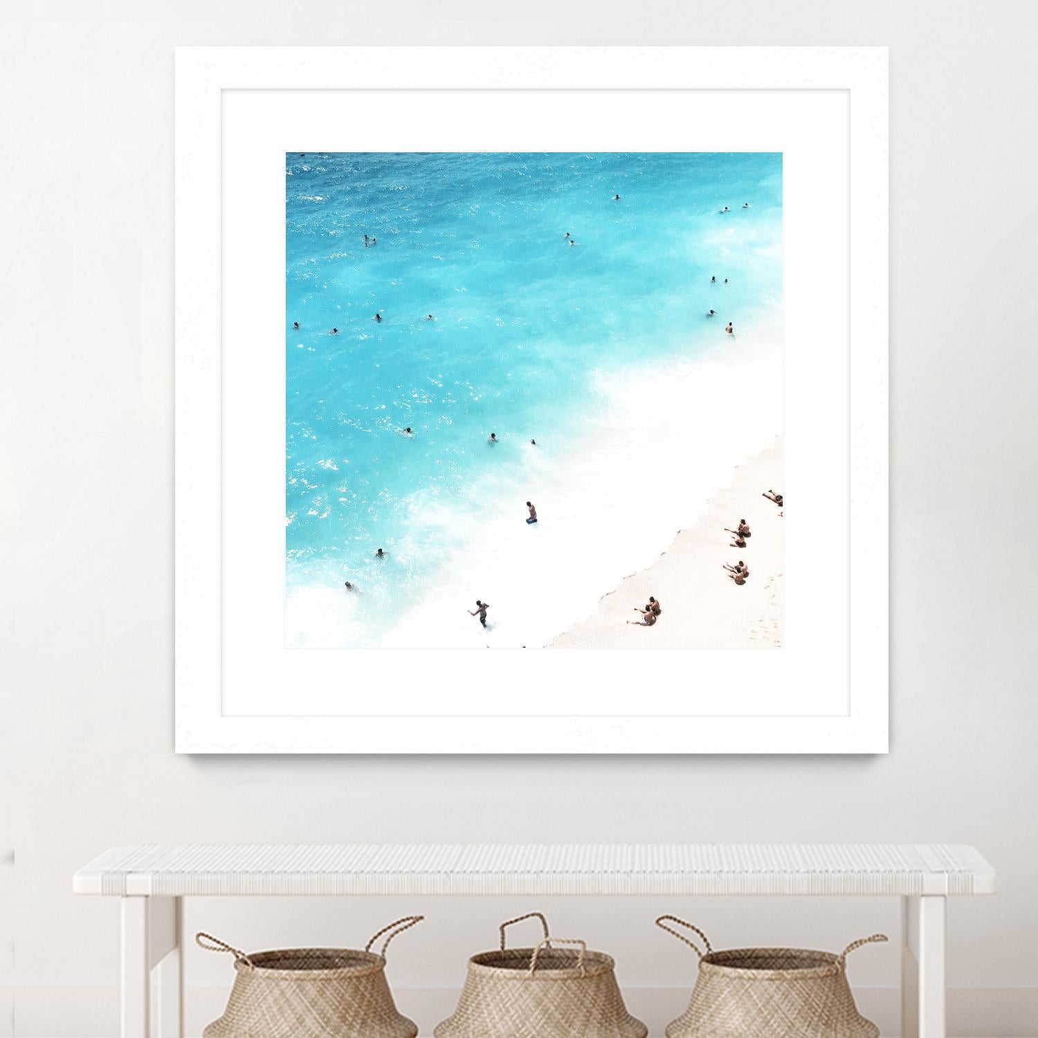 A day at the beach by Pexels on GIANT ART - blue sea scene