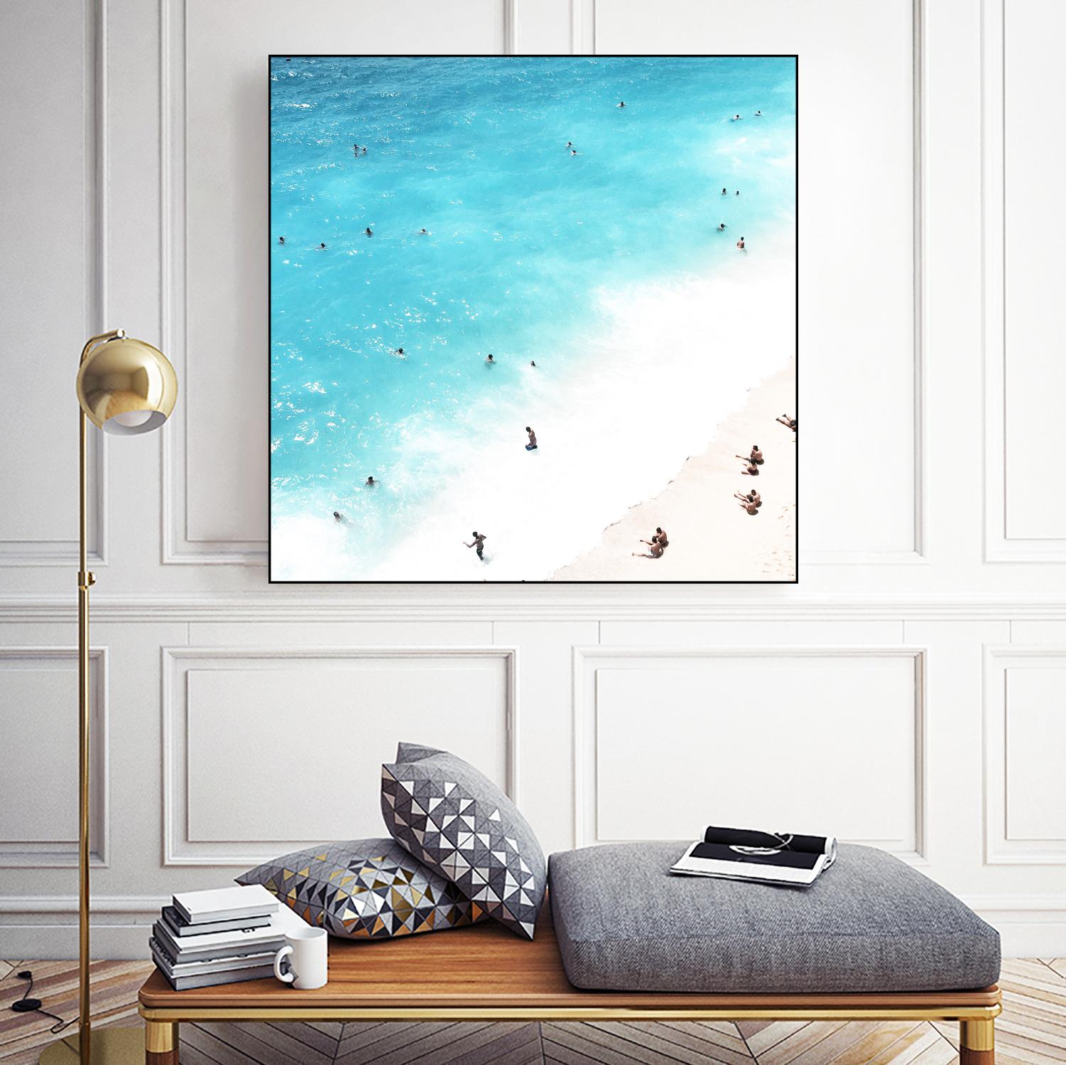 A day at the beach by Pexels on GIANT ART - blue sea scene