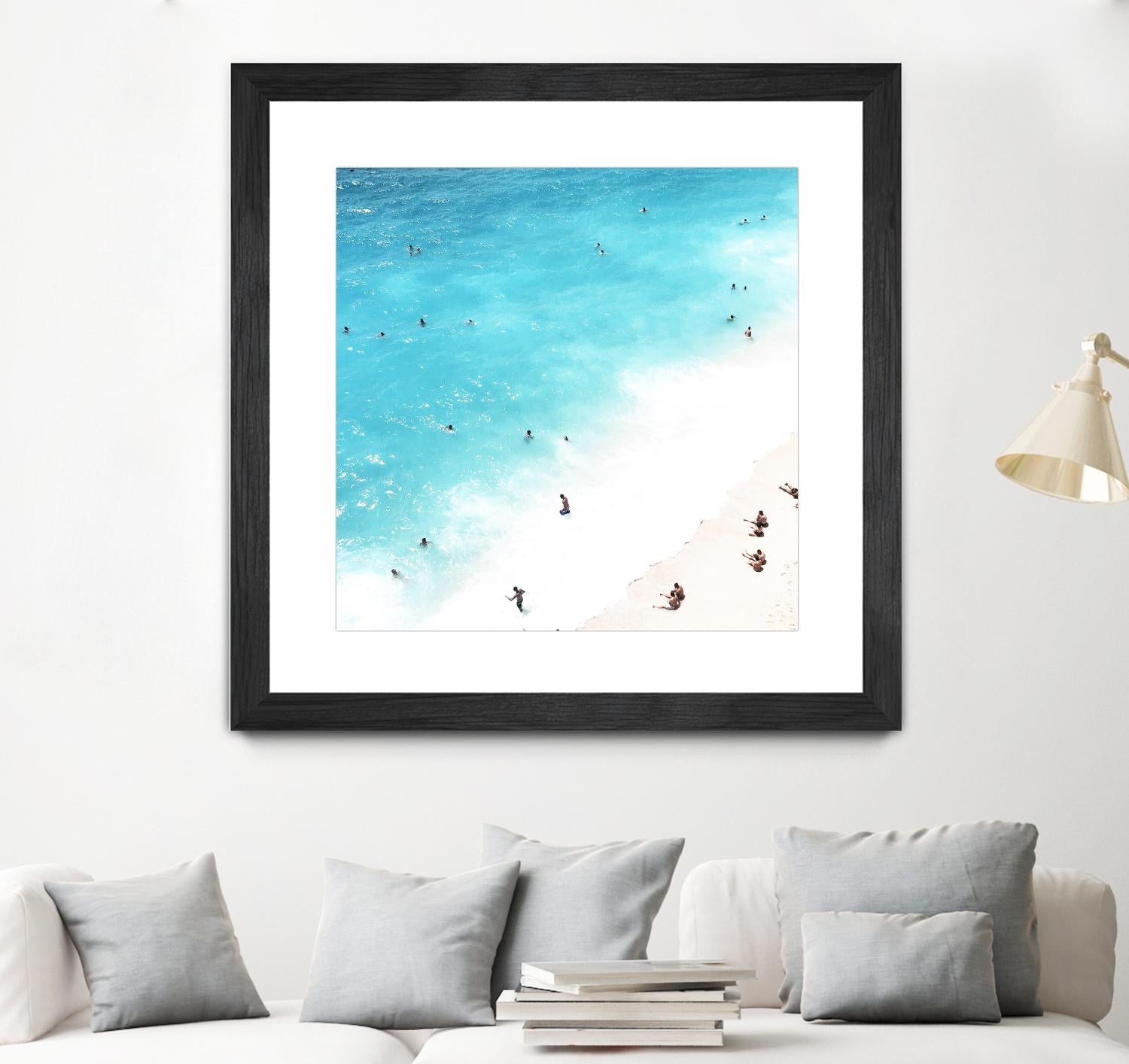 A day at the beach by Pexels on GIANT ART - blue sea scene