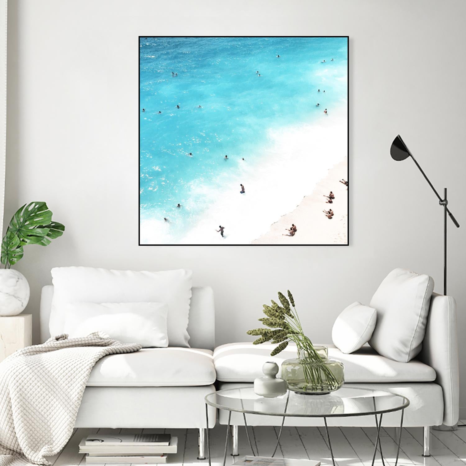 A day at the beach by Pexels on GIANT ART - blue sea scene