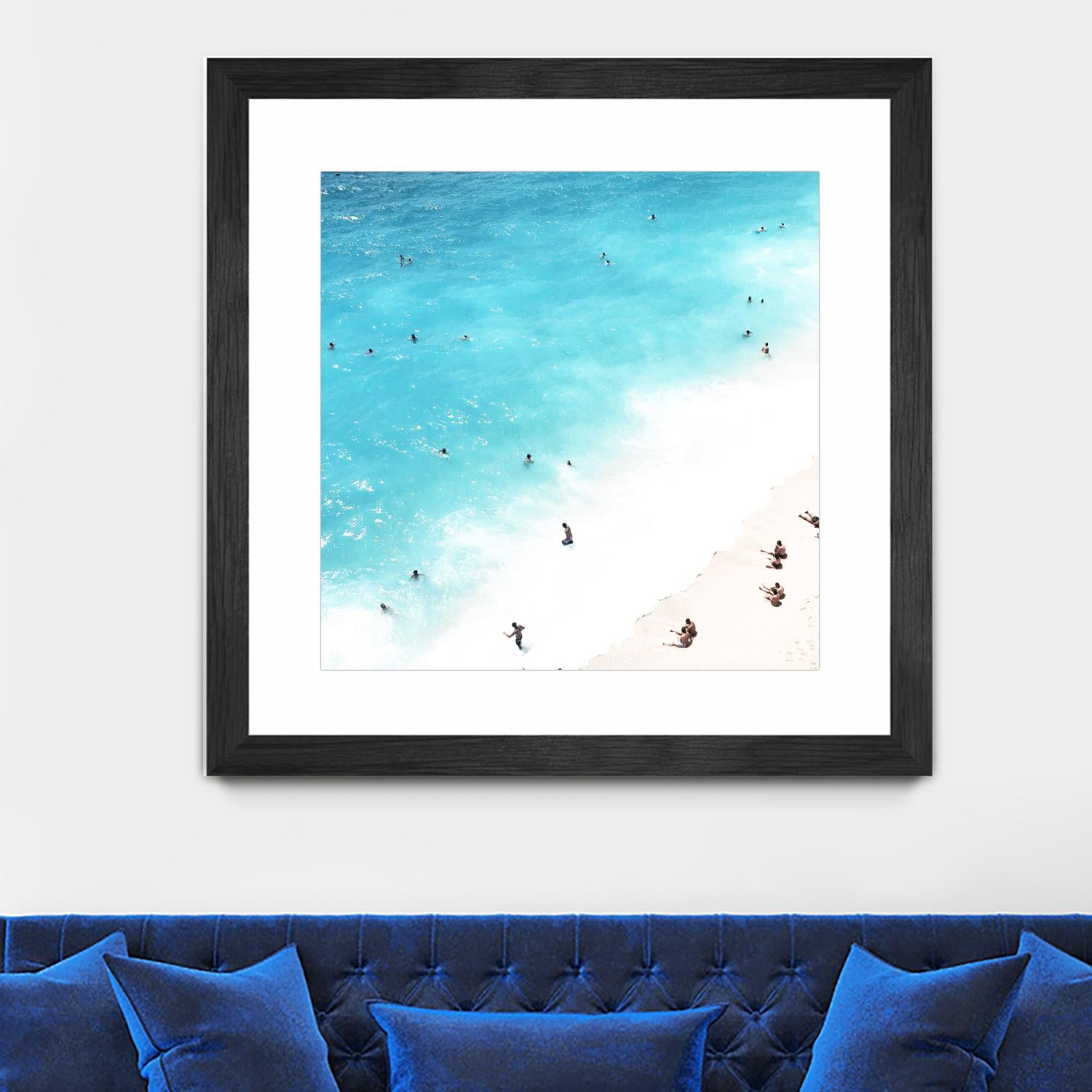 A day at the beach by Pexels on GIANT ART - blue sea scene