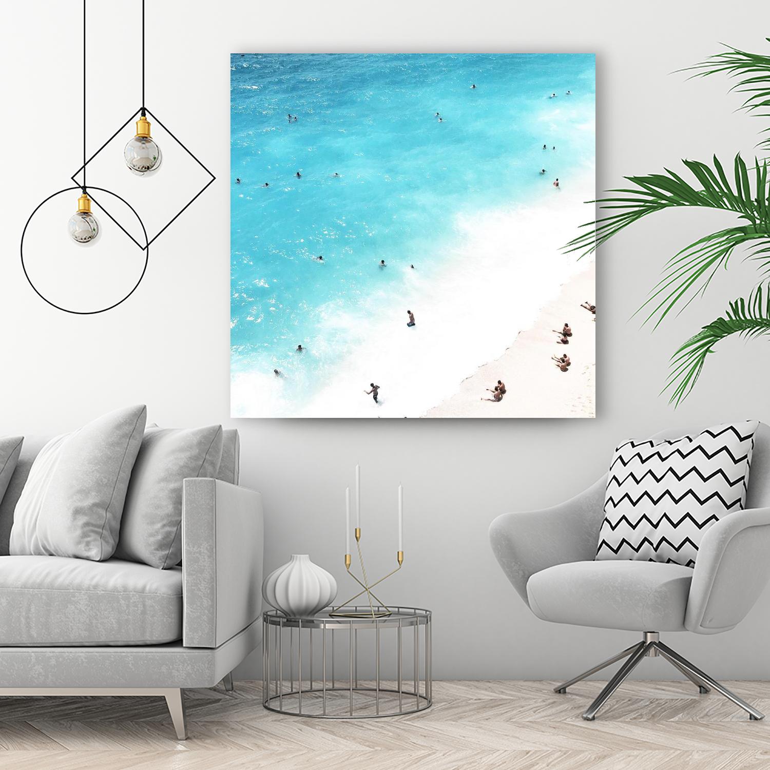 A day at the beach by Pexels on GIANT ART - blue sea scene