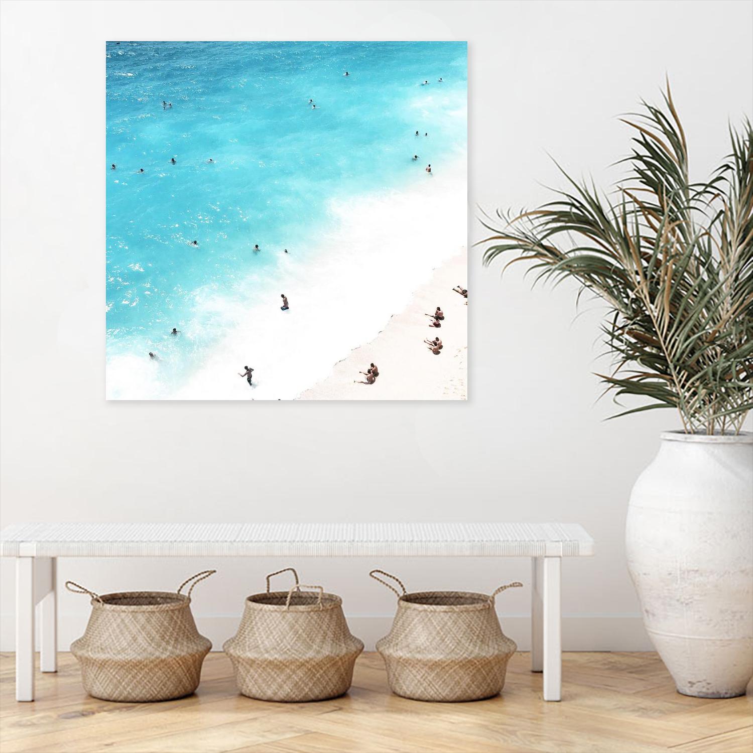 A day at the beach by Pexels on GIANT ART - blue sea scene