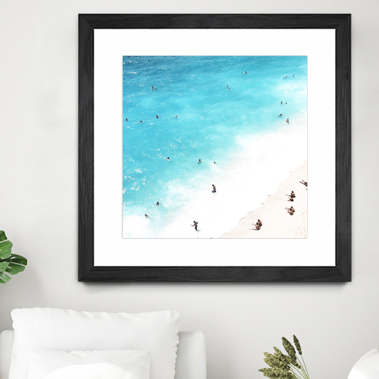 A day at the beach by Pexels on GIANT ART - blue sea scene