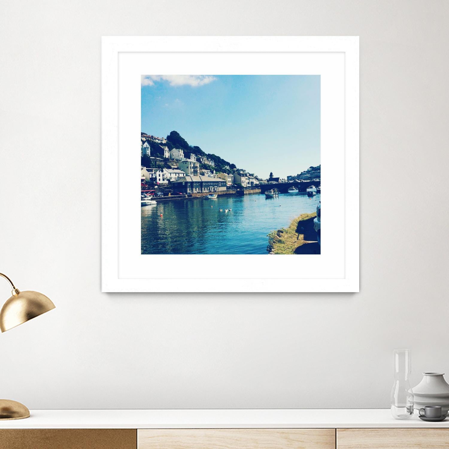 Ducks by Pexels on GIANT ART - blue city scene