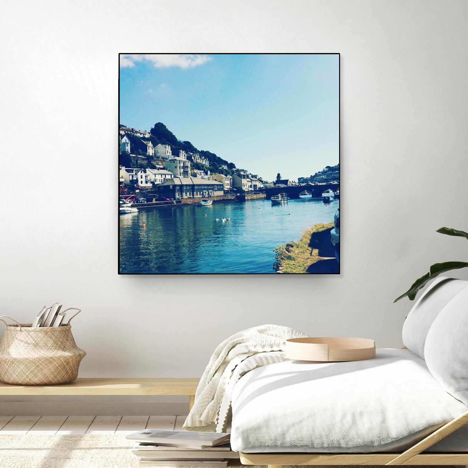 Ducks by Pexels on GIANT ART - blue city scene