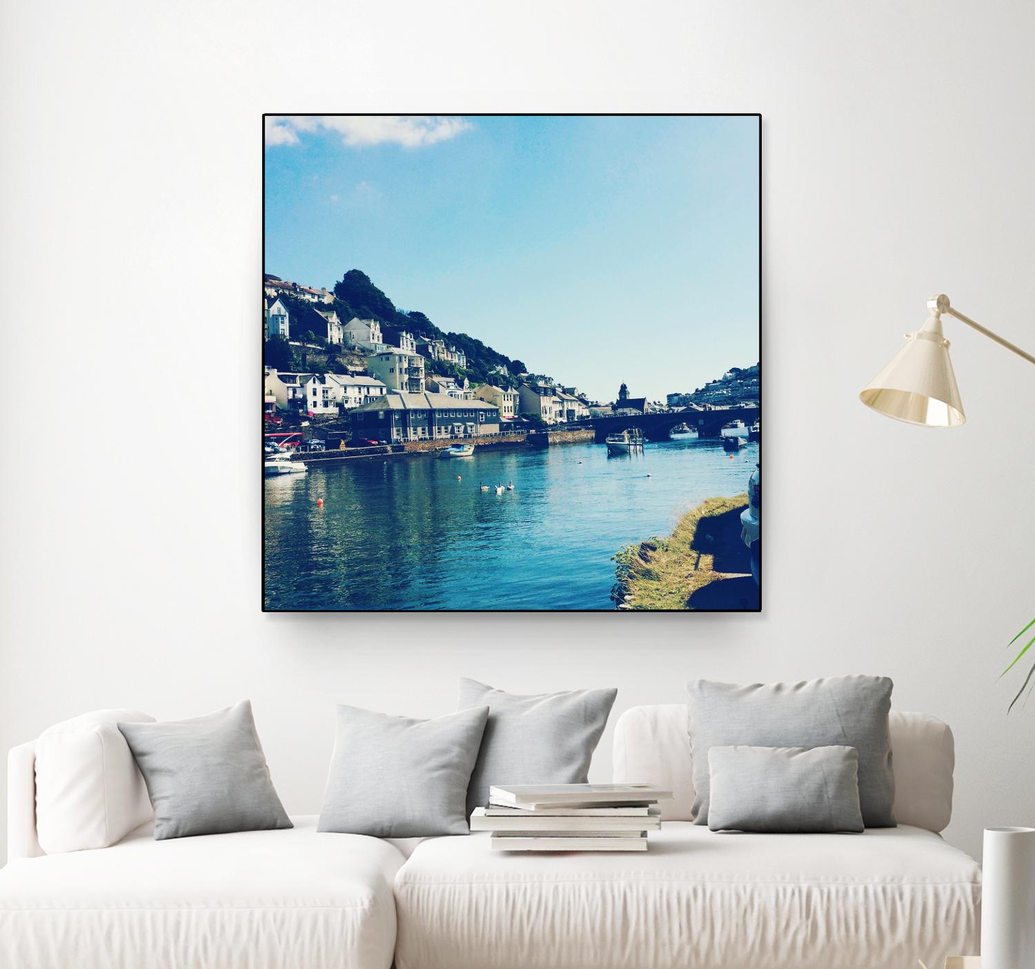 Ducks by Pexels on GIANT ART - blue city scene