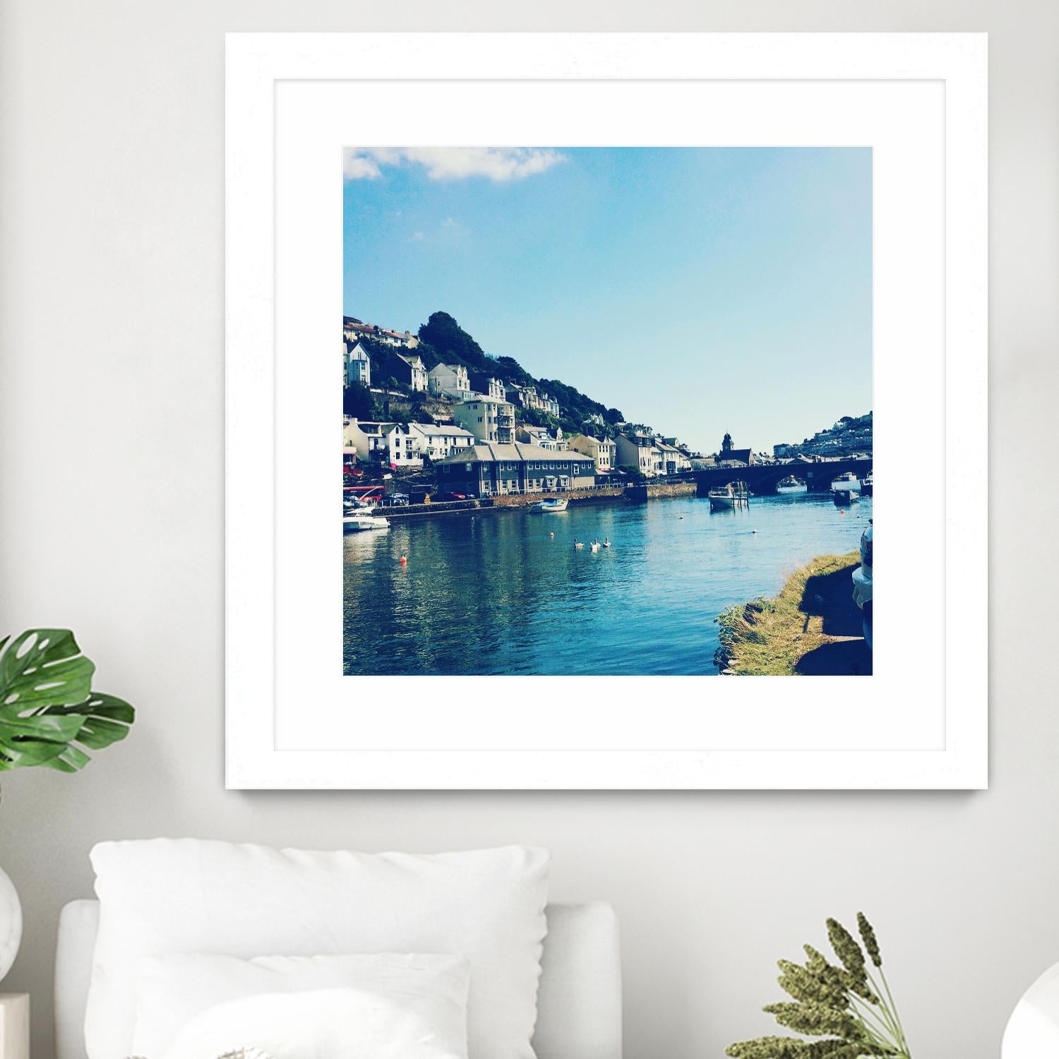 Ducks by Pexels on GIANT ART - blue city scene