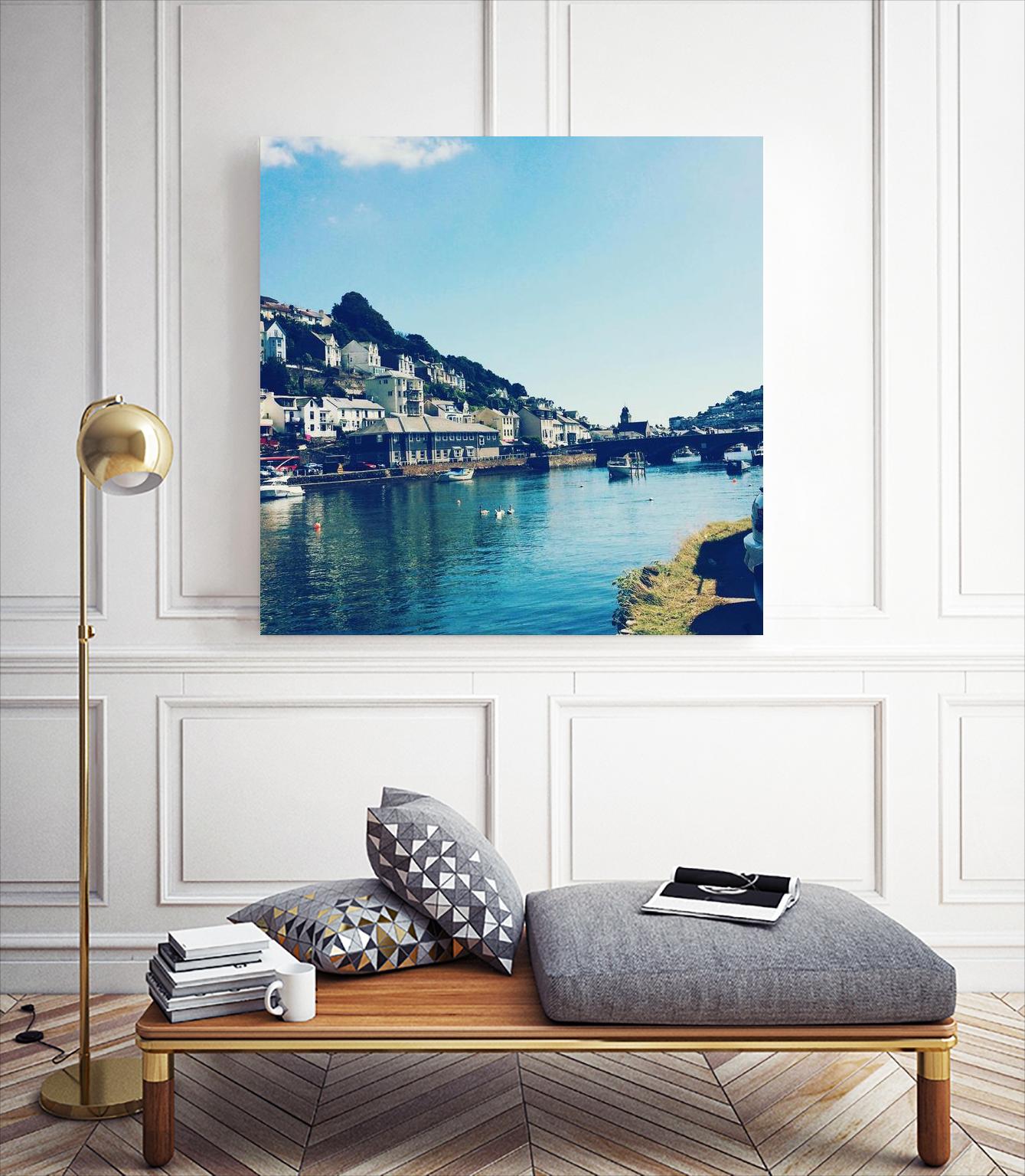 Ducks by Pexels on GIANT ART - blue city scene