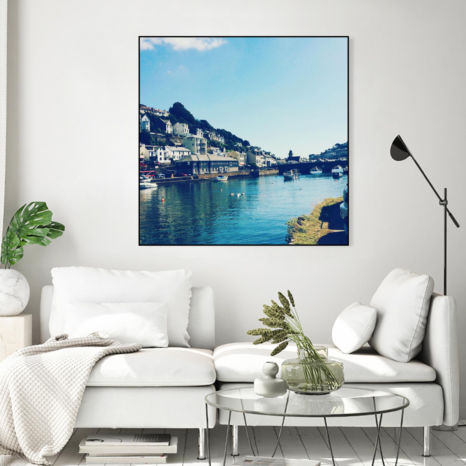 Ducks by Pexels on GIANT ART - blue city scene