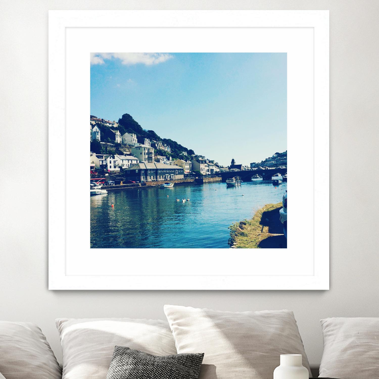 Ducks by Pexels on GIANT ART - blue city scene