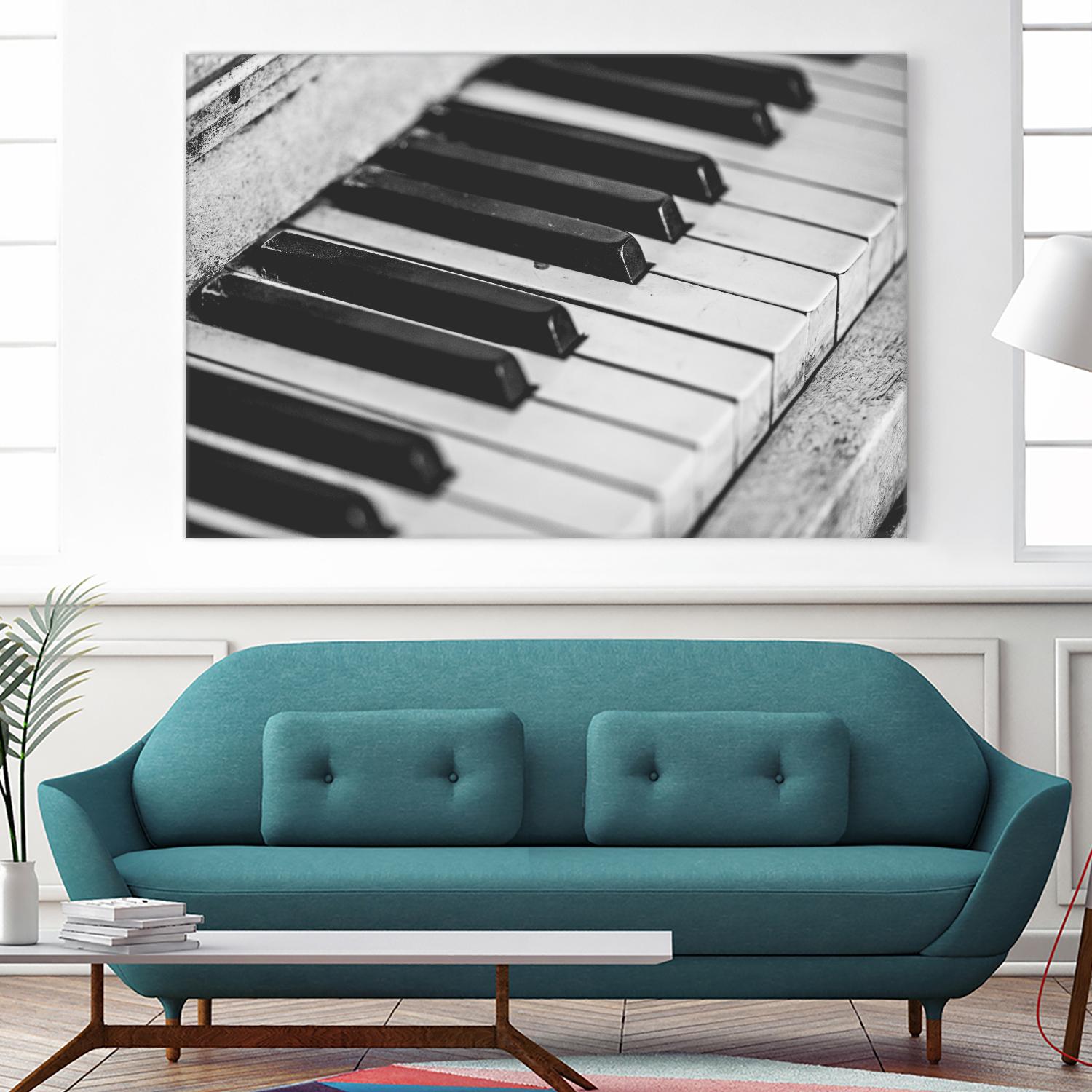 Vintage piano by Pexels on GIANT ART - white leisure