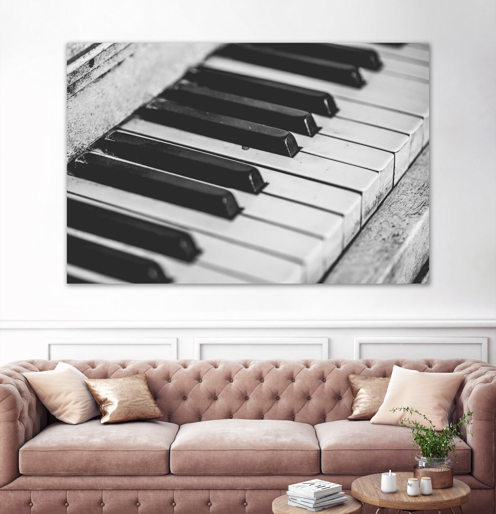 Vintage piano by Pexels on GIANT ART - white leisure
