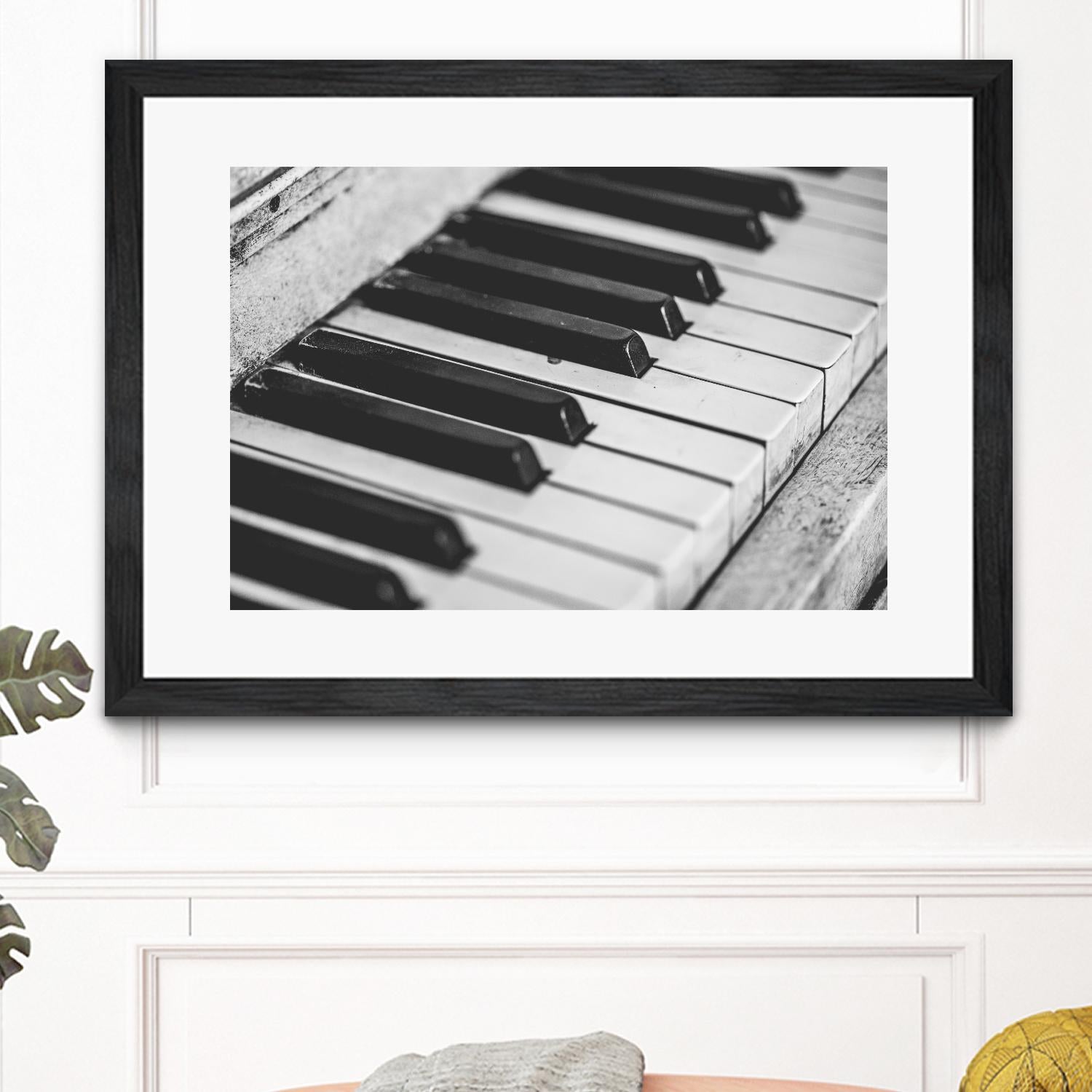 Vintage piano by Pexels on GIANT ART - white leisure