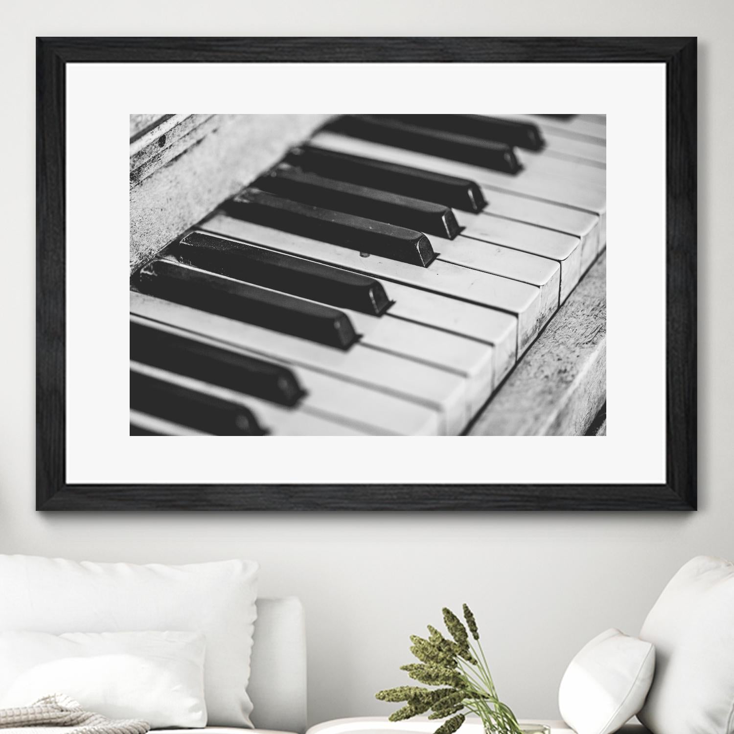 Vintage piano by Pexels on GIANT ART - white leisure