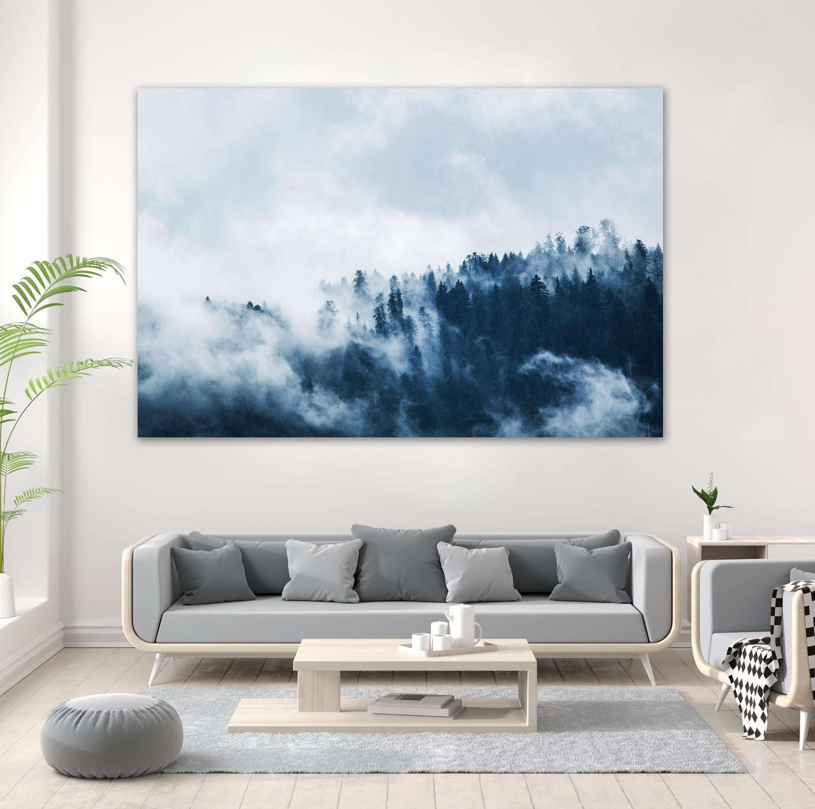 Foggy forest by Pexels on GIANT ART - white landscape