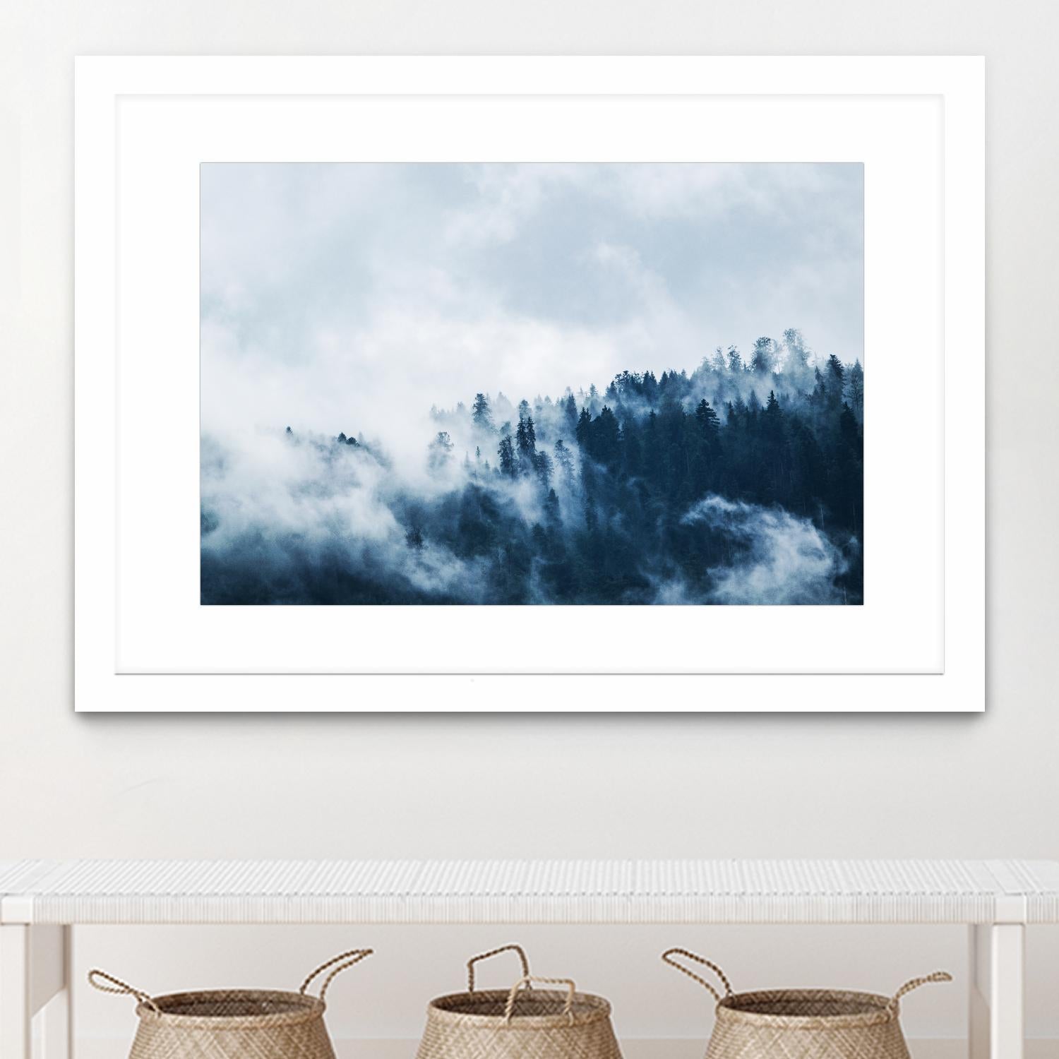 Foggy forest by Pexels on GIANT ART - white landscape