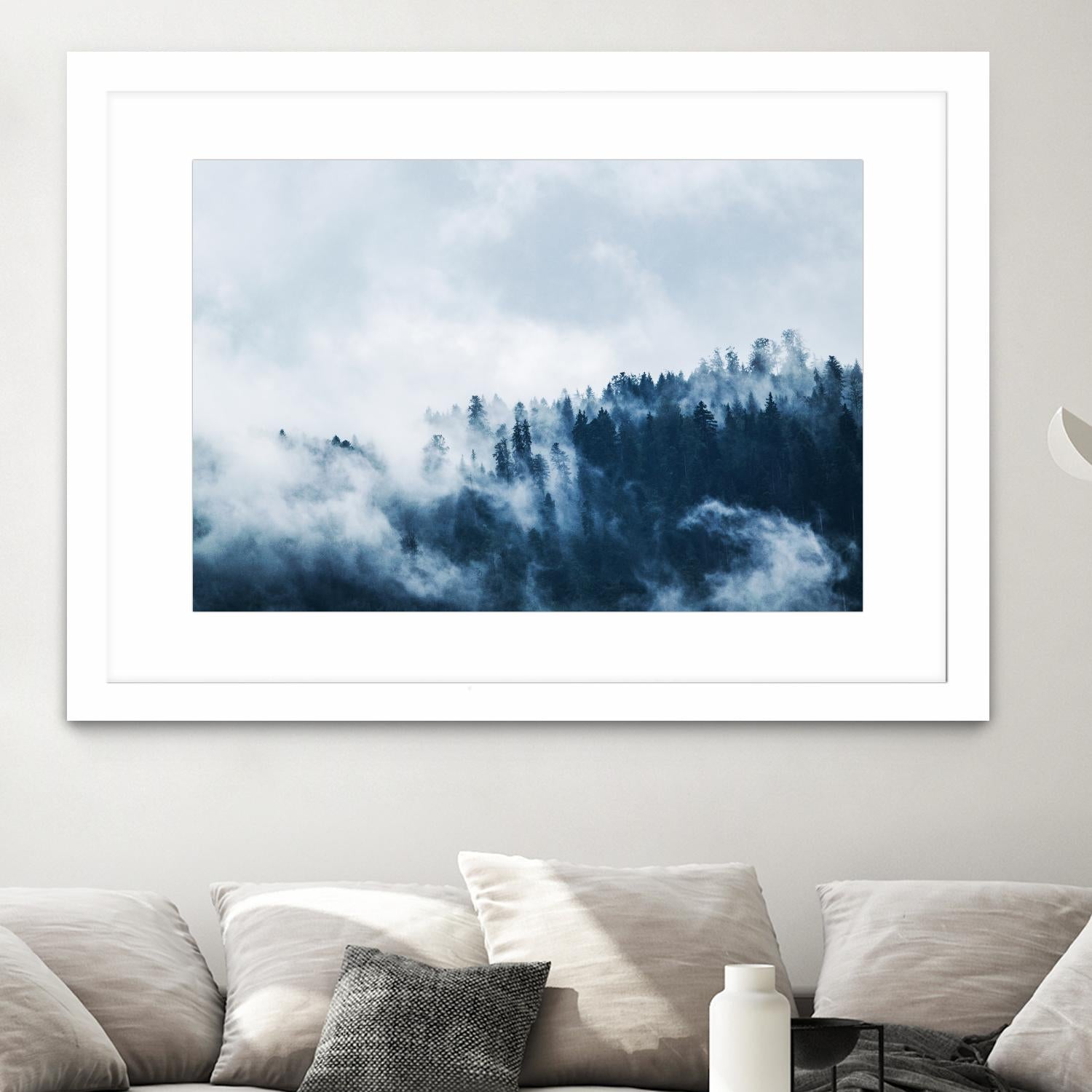 Foggy forest by Pexels on GIANT ART - white landscape