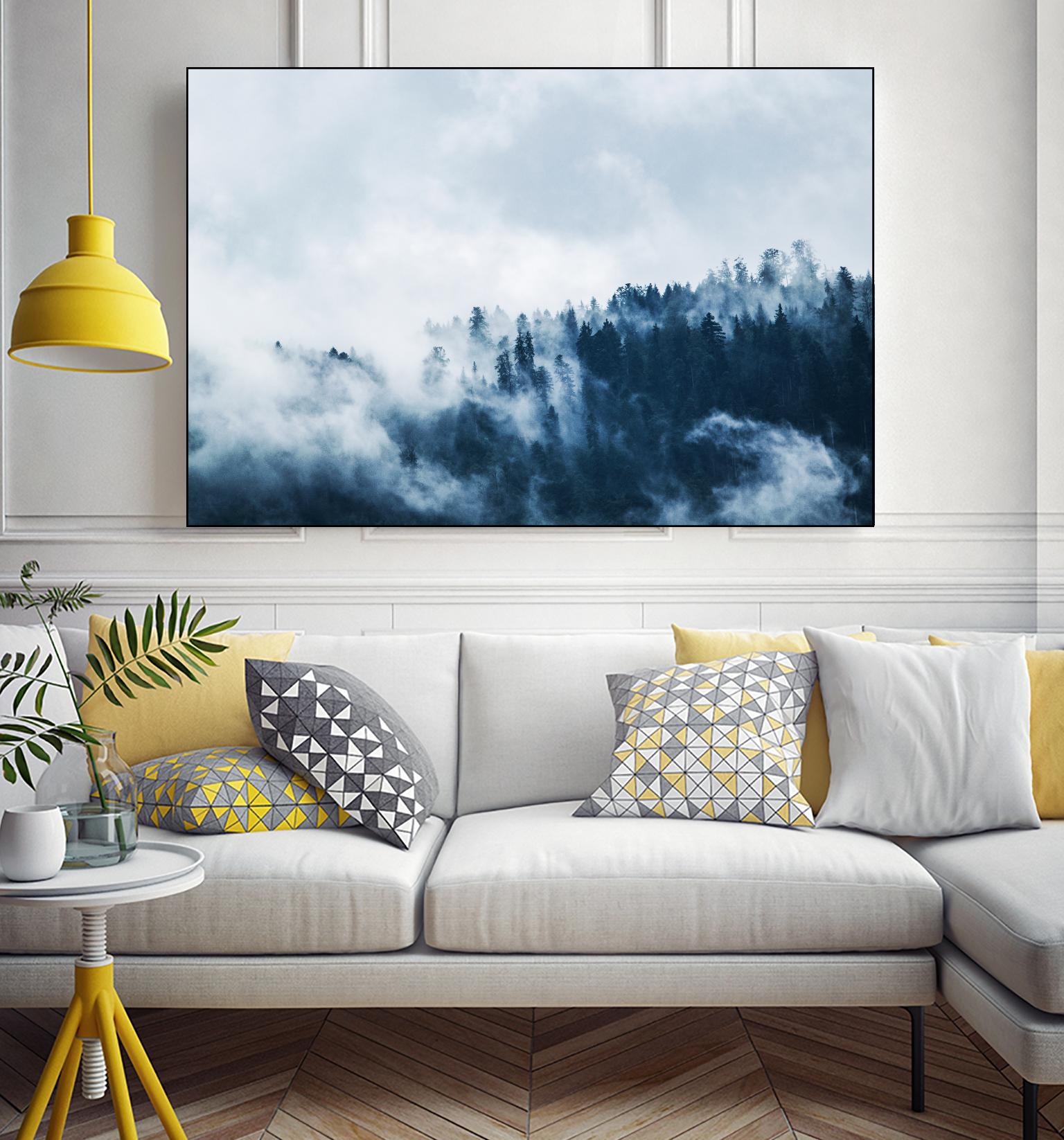 Foggy forest by Pexels on GIANT ART - white landscape