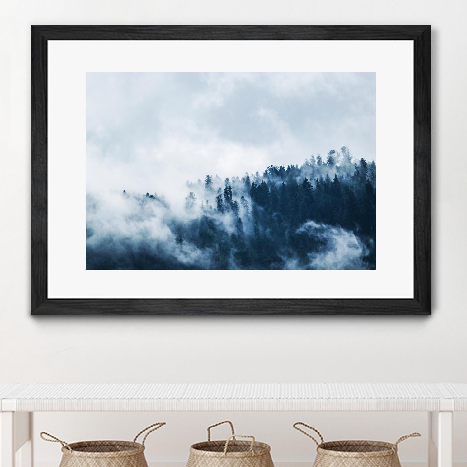 Foggy forest by Pexels on GIANT ART - white landscape