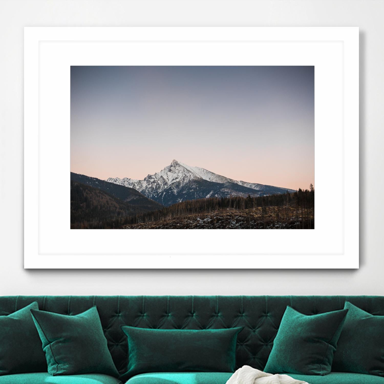 Mountain top by Pexels on GIANT ART - pink landscape