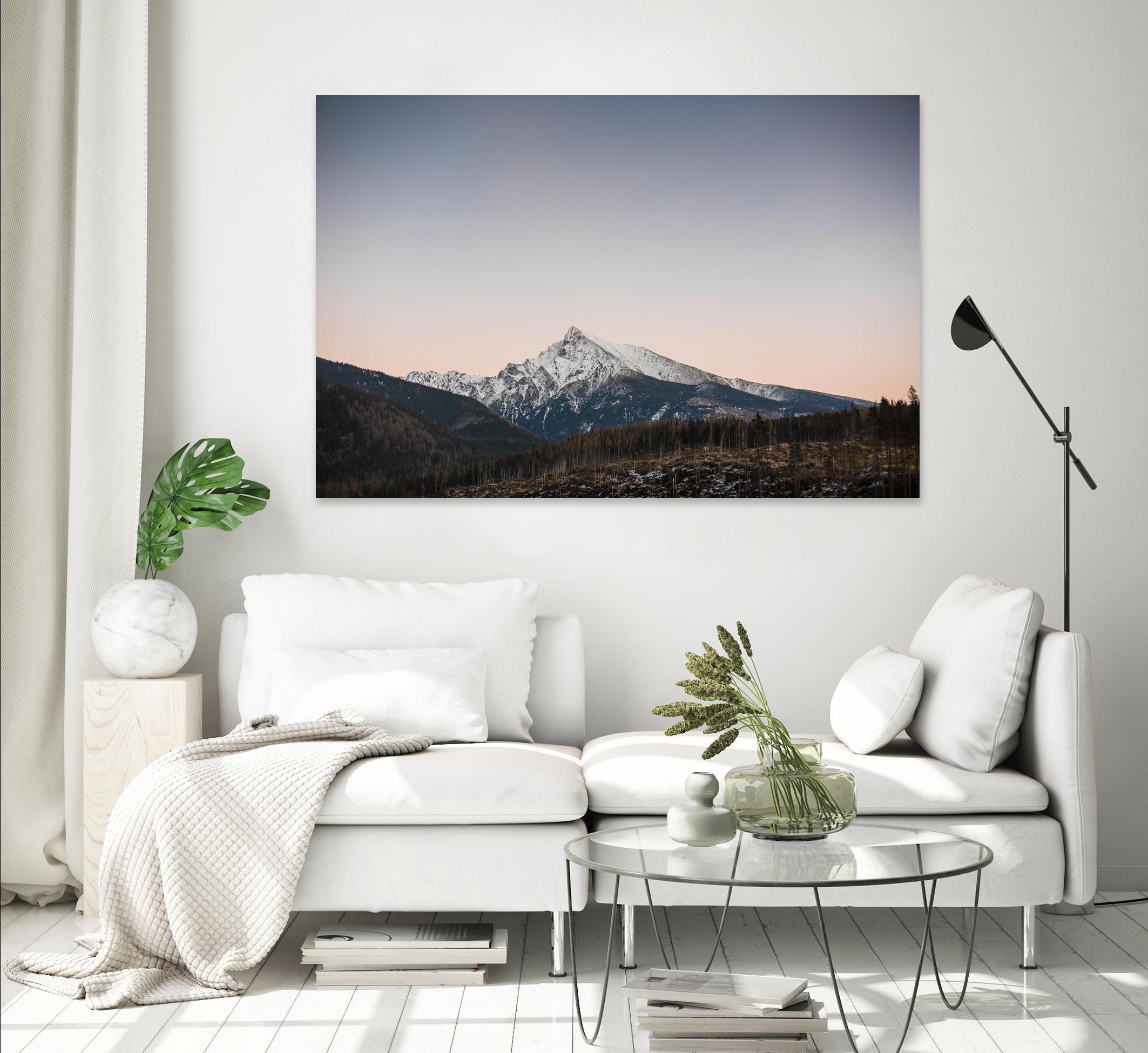 Mountain top by Pexels on GIANT ART - pink landscape