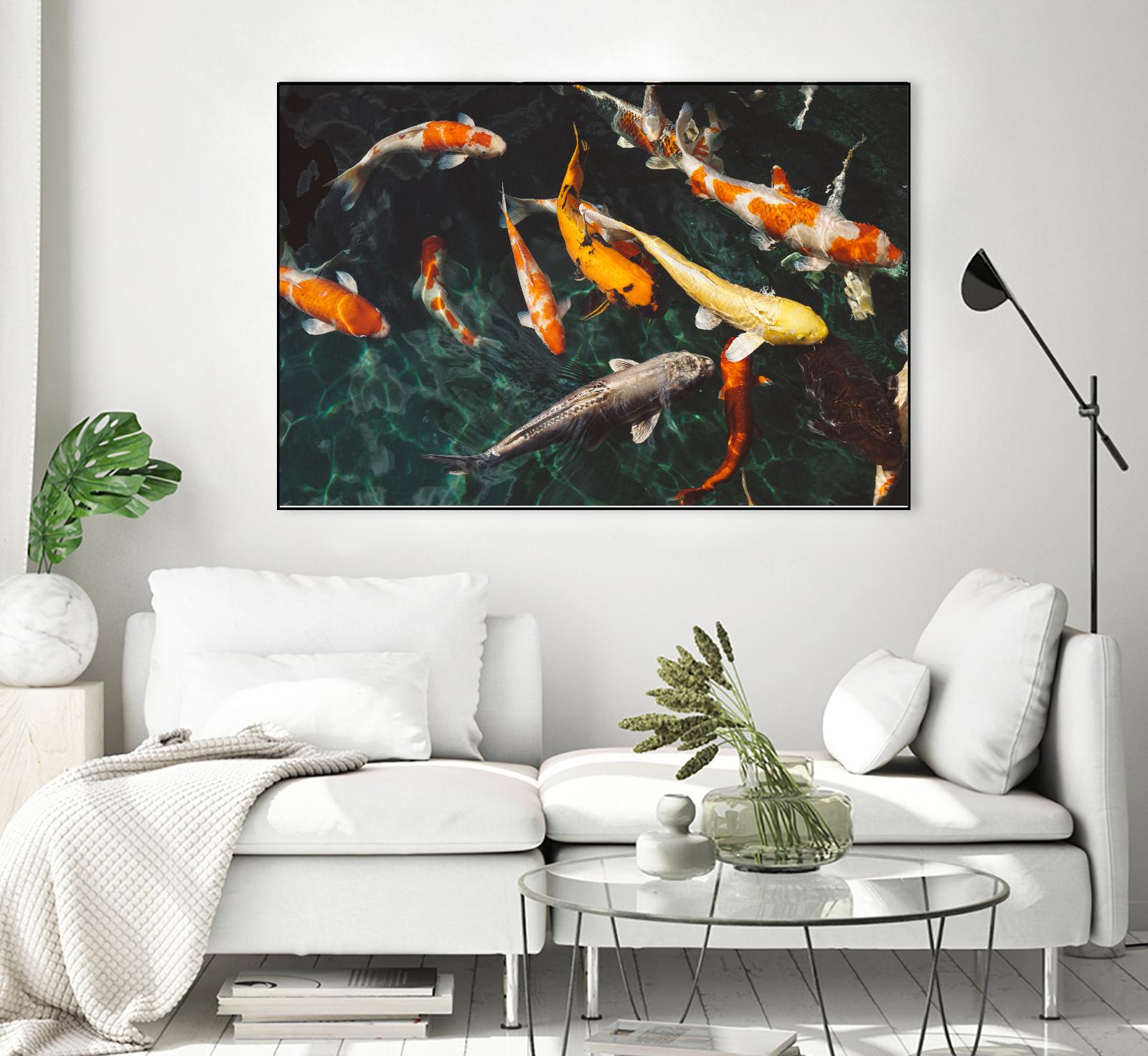 Koi by Pexels on GIANT ART - green animals