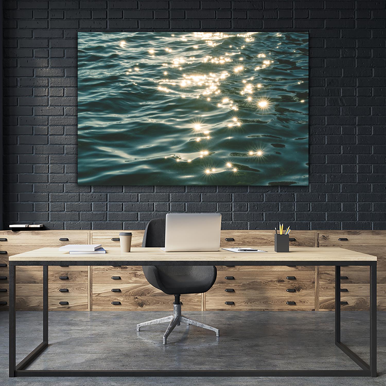 Sea sparkles by Pexels on GIANT ART - yellow sea scene