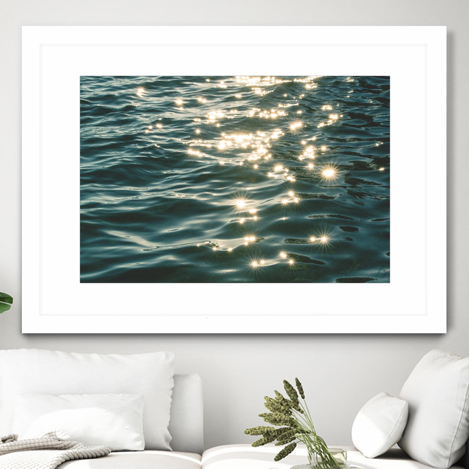 Sea sparkles by Pexels on GIANT ART - yellow sea scene