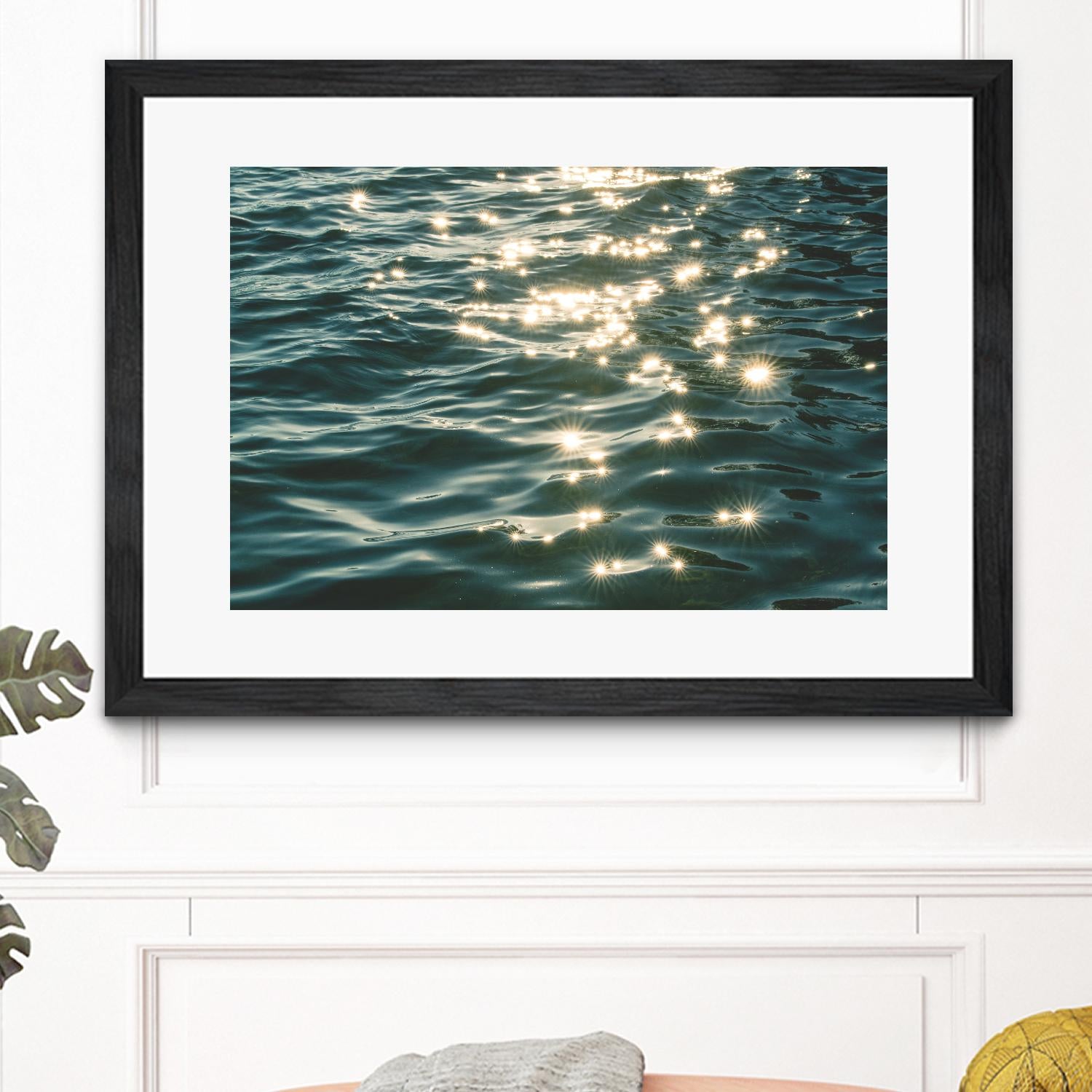 Sea sparkles by Pexels on GIANT ART - yellow sea scene