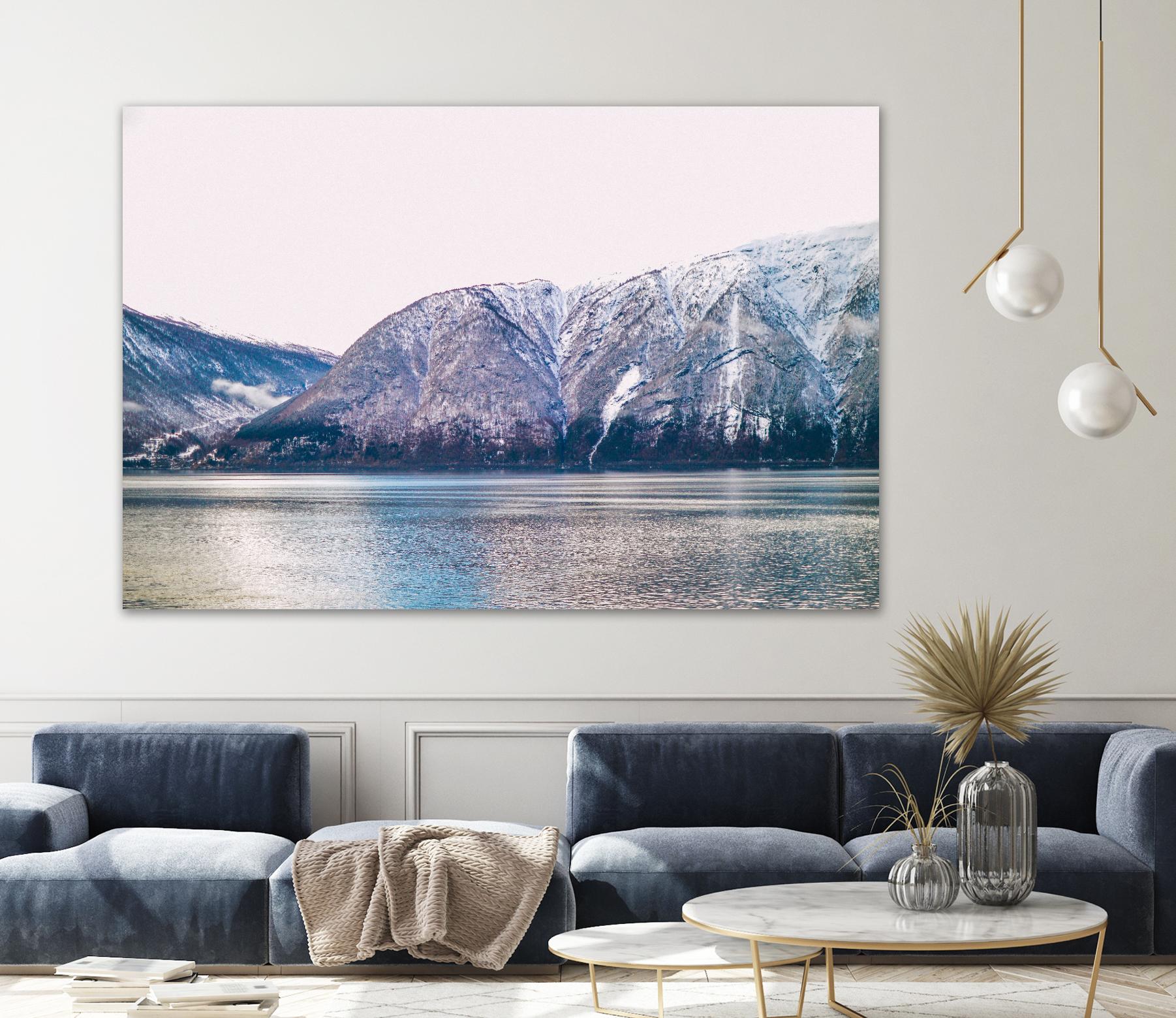 Mountains lake by Pexels on GIANT ART - blue landscape