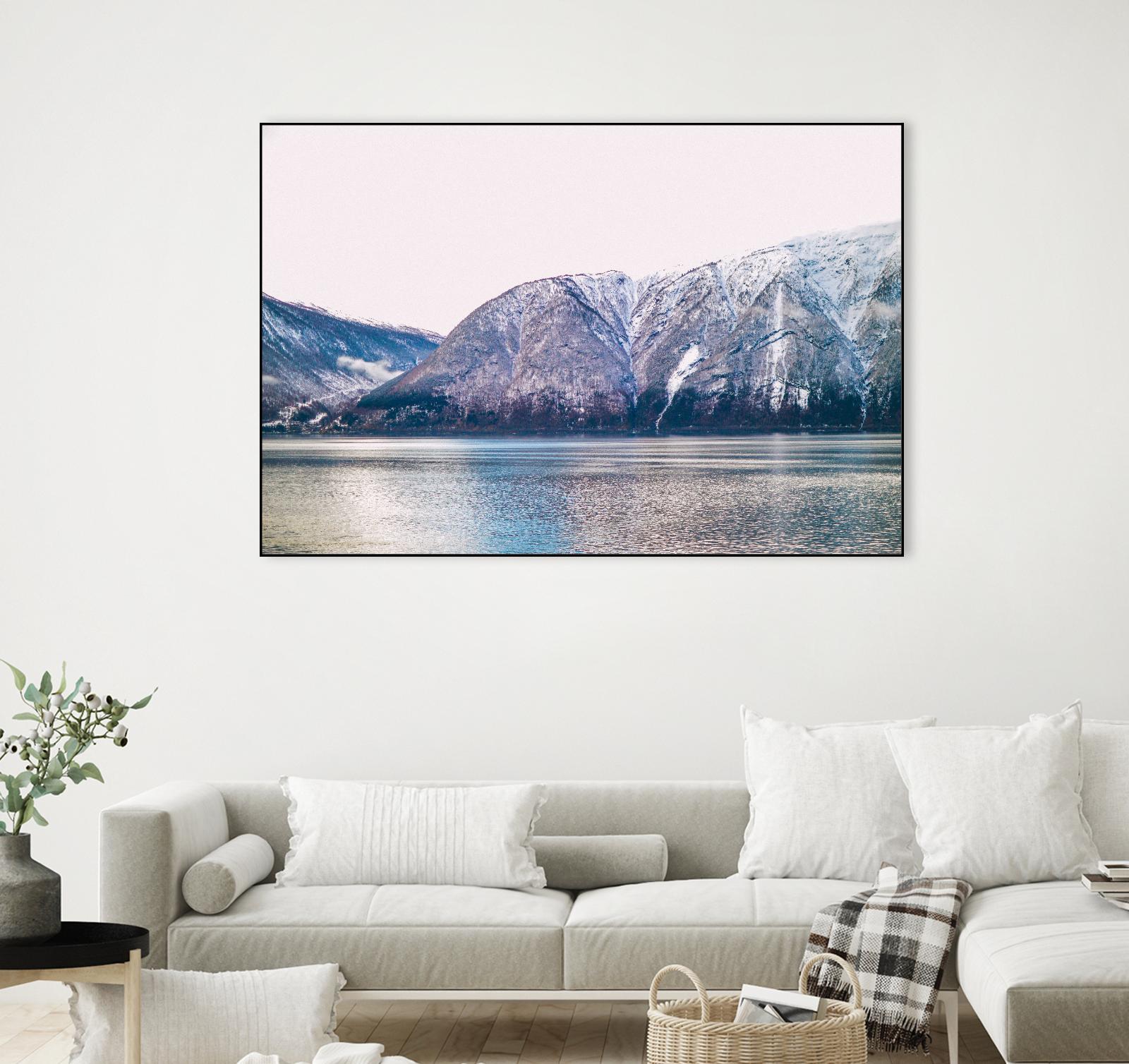 Mountains lake by Pexels on GIANT ART - blue landscape