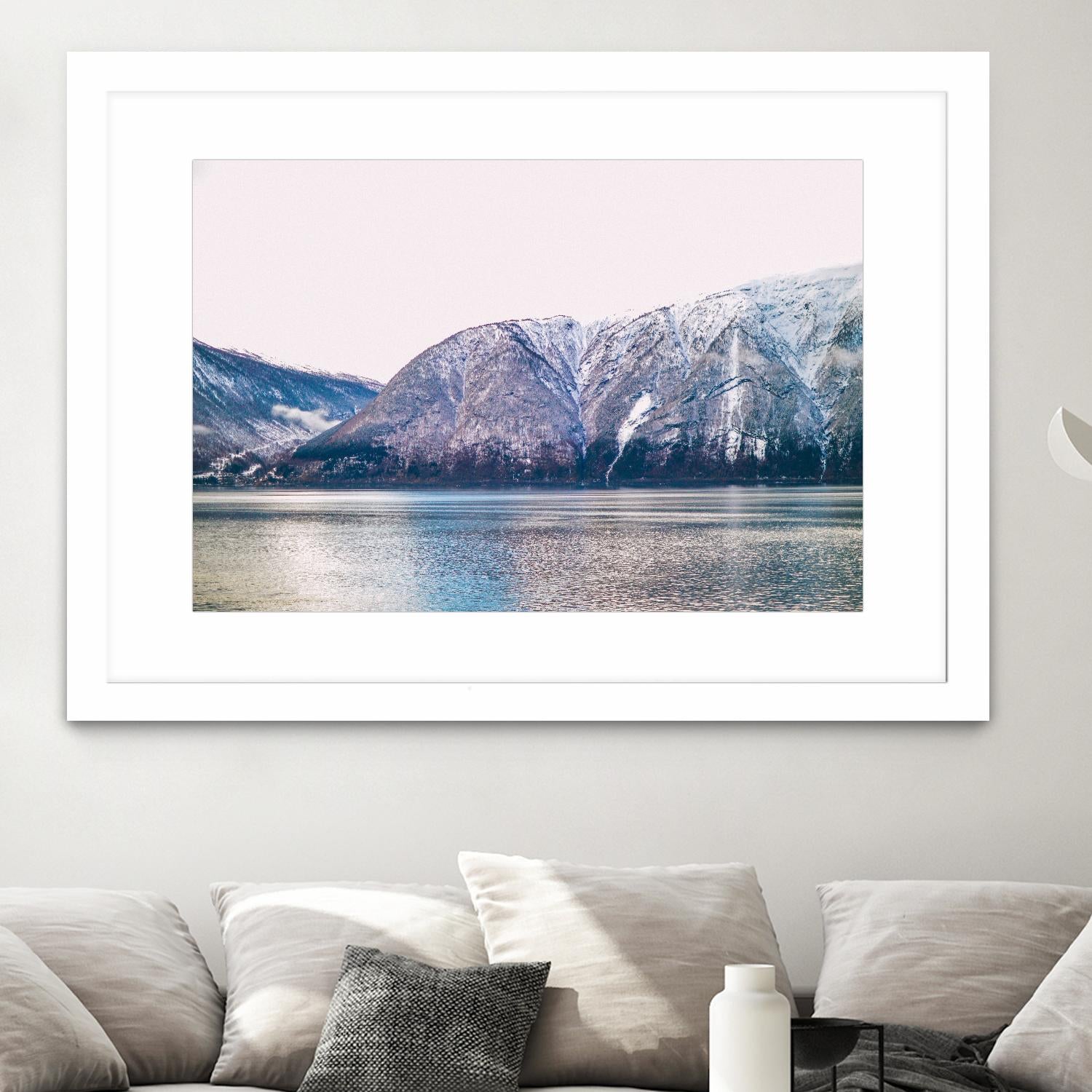 Mountains lake by Pexels on GIANT ART - blue landscape