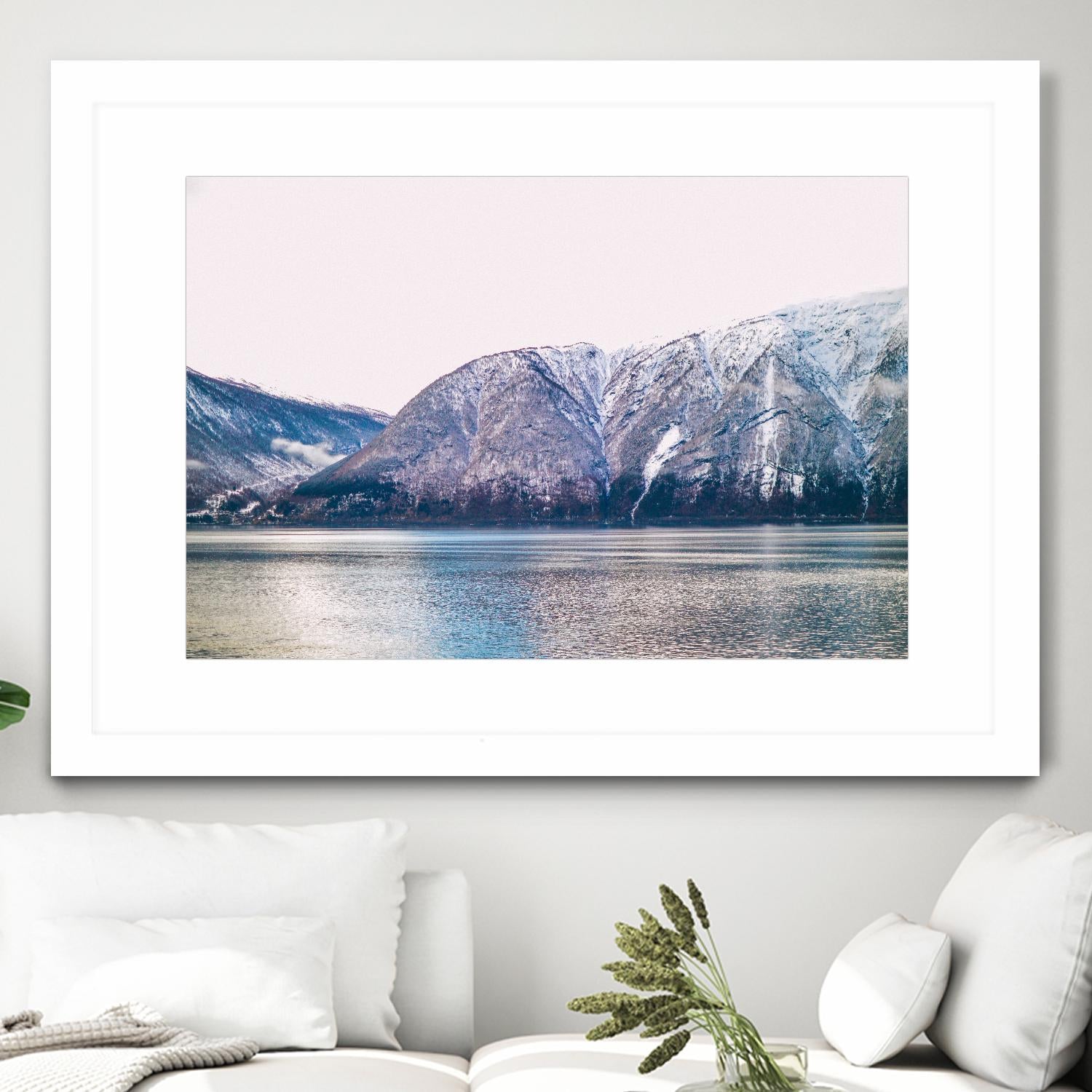 Mountains lake by Pexels on GIANT ART - blue landscape