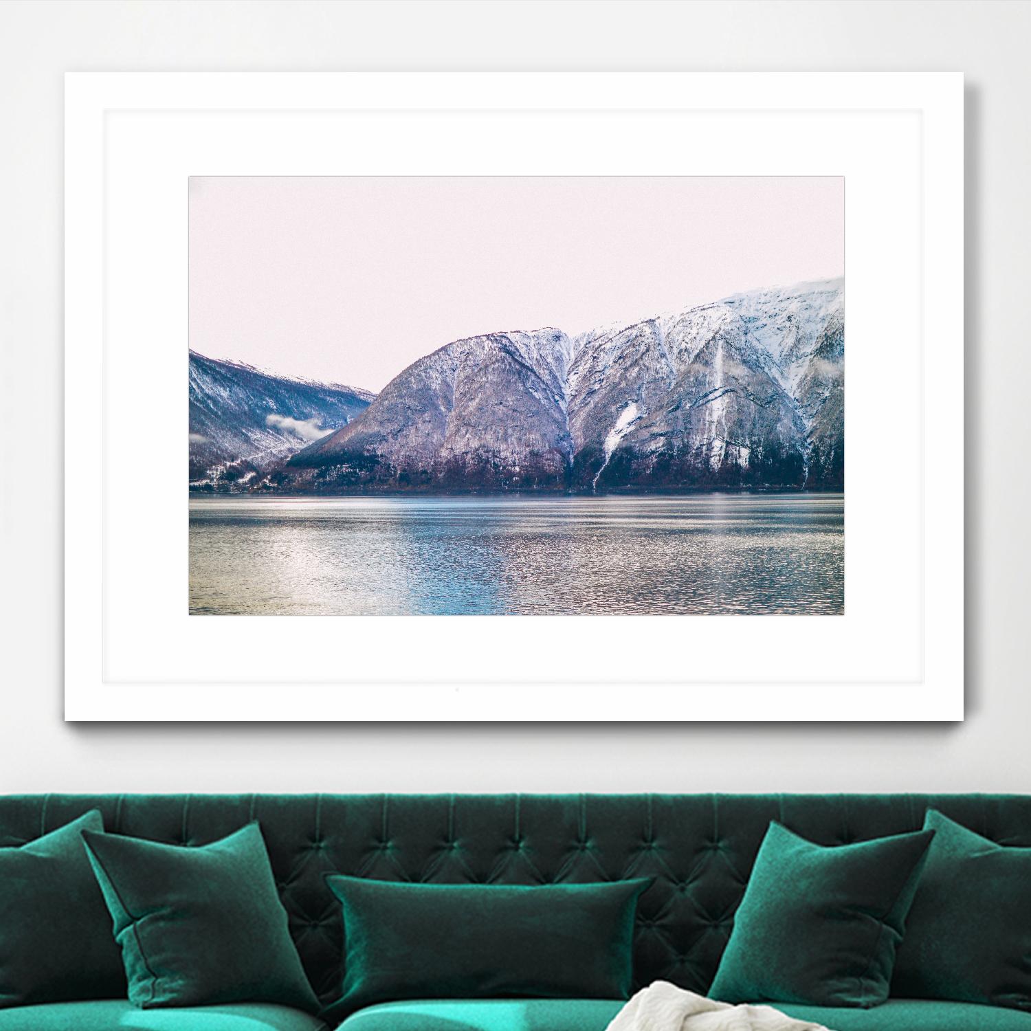 Mountains lake by Pexels on GIANT ART - blue landscape