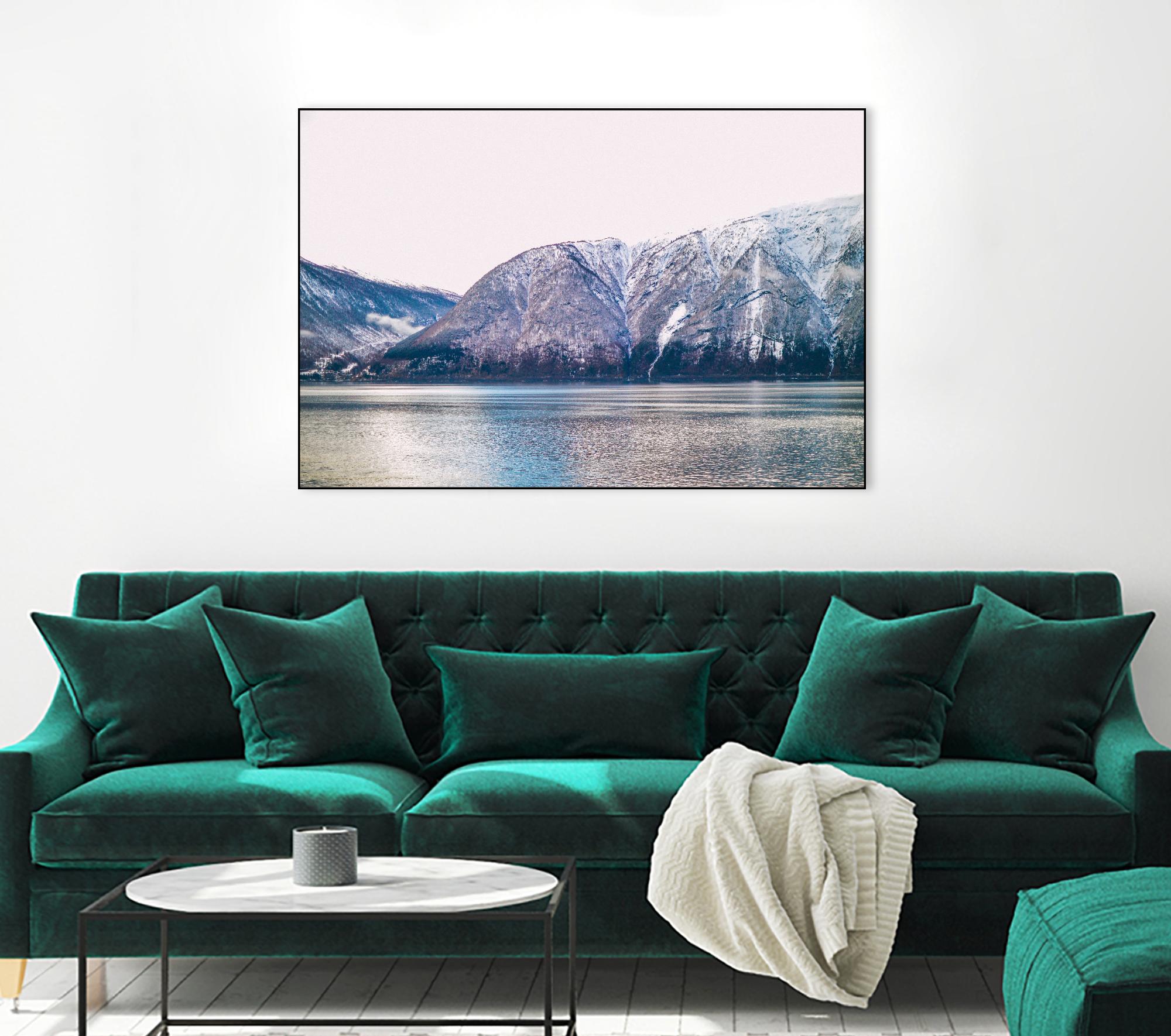 Mountains lake by Pexels on GIANT ART - blue landscape