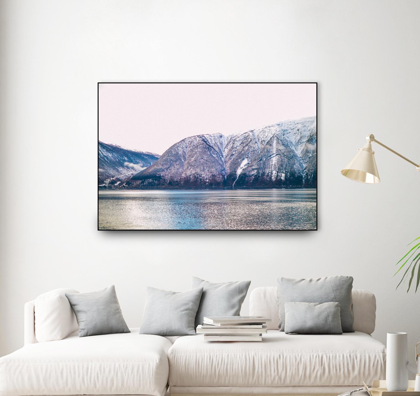 Mountains lake by Pexels on GIANT ART - blue landscape