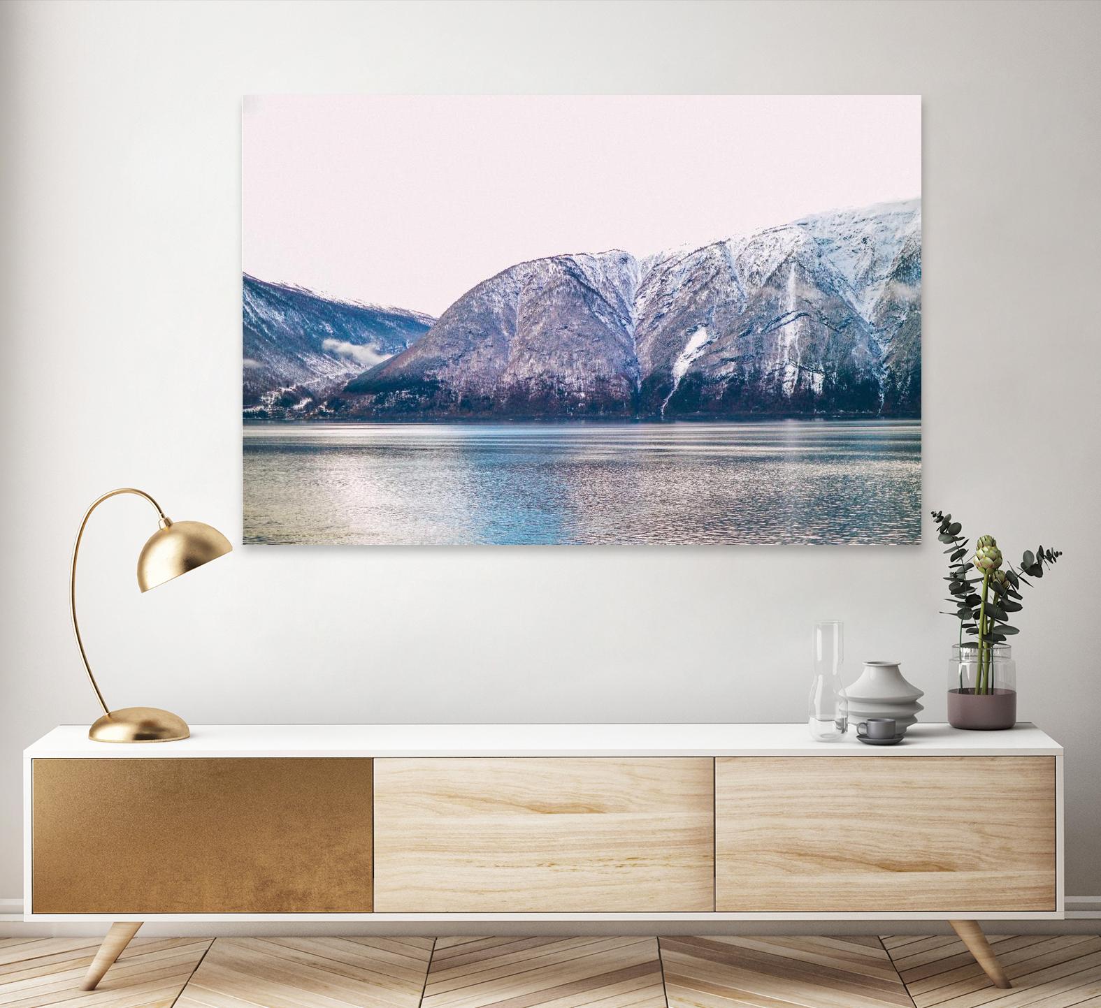 Mountains lake by Pexels on GIANT ART - blue landscape