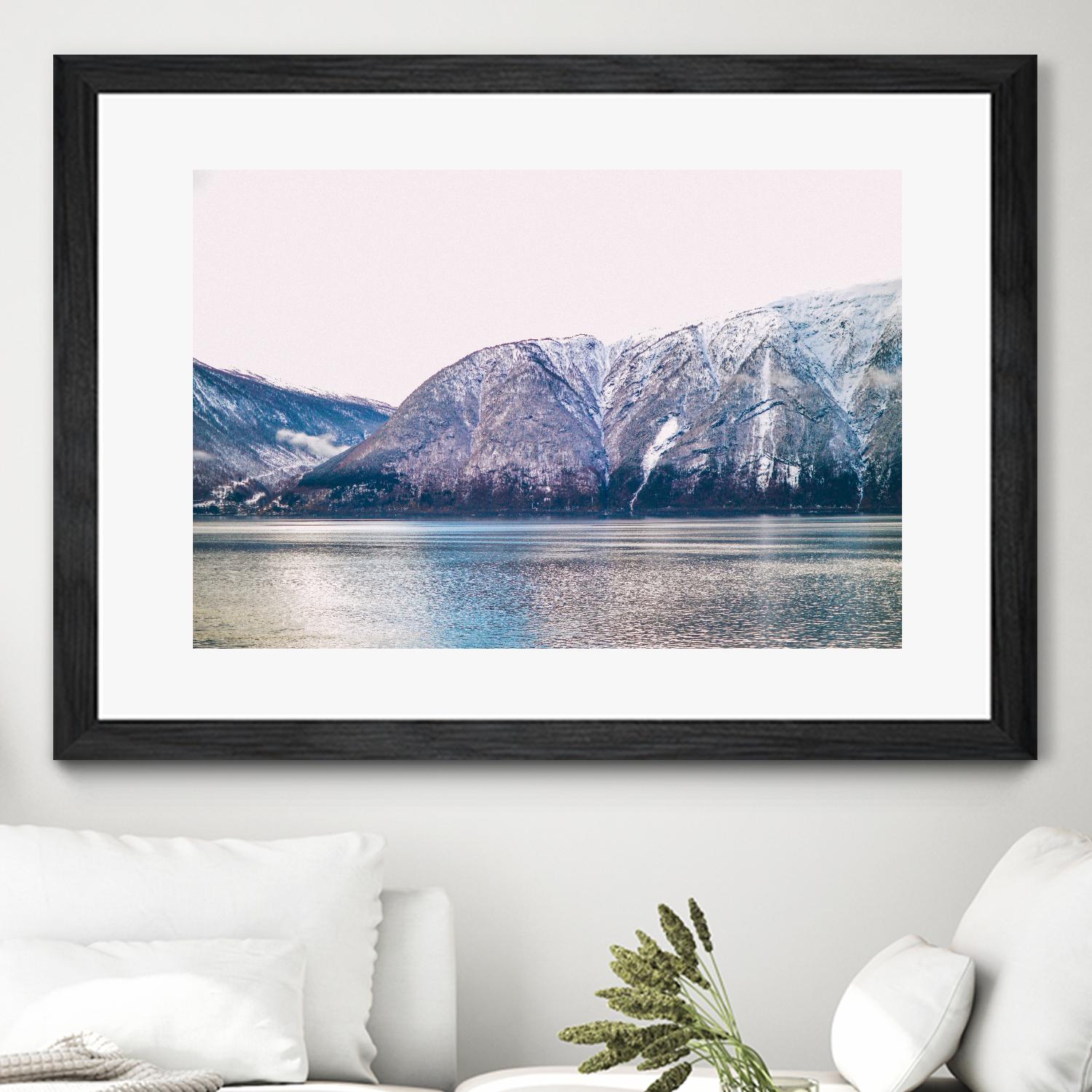 Mountains lake by Pexels on GIANT ART - blue landscape