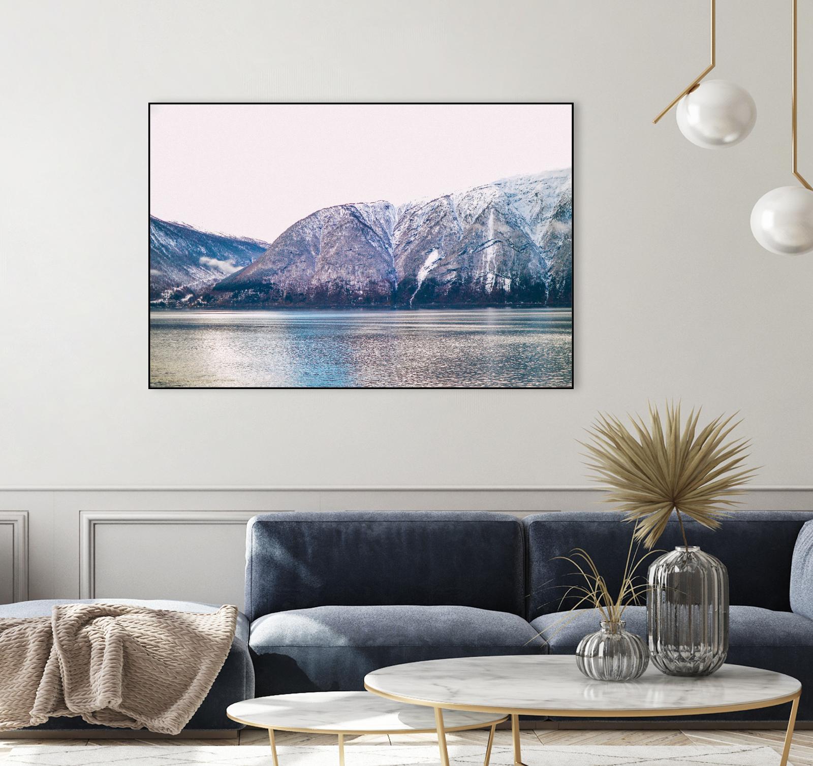 Mountains lake by Pexels on GIANT ART - blue landscape