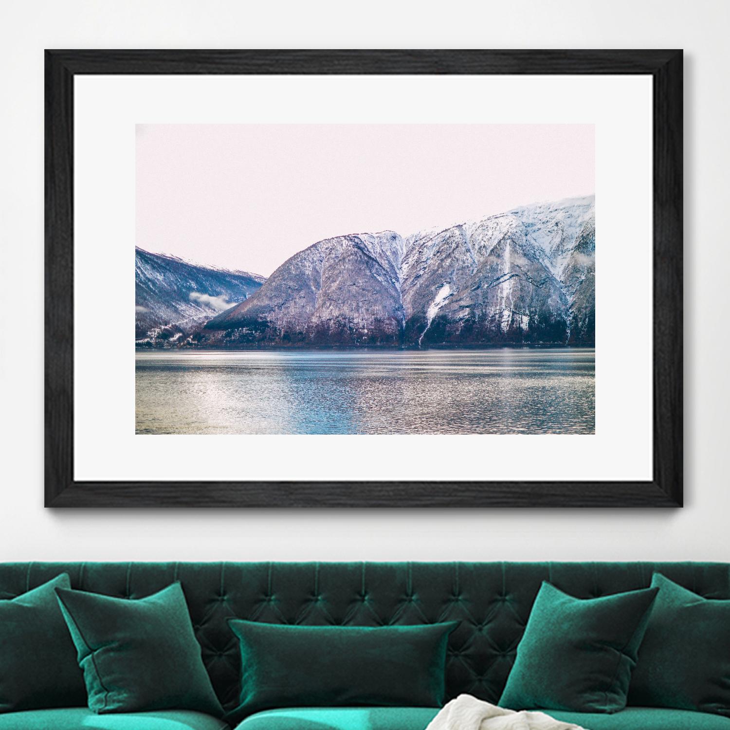 Mountains lake by Pexels on GIANT ART - blue landscape