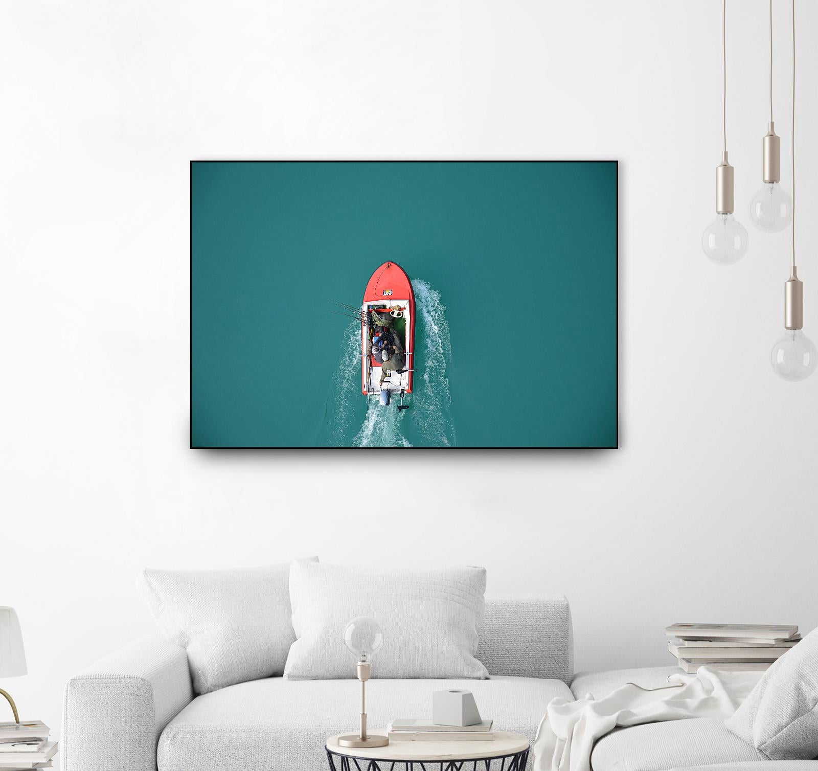 Boat by Pexels on GIANT ART - red nautical